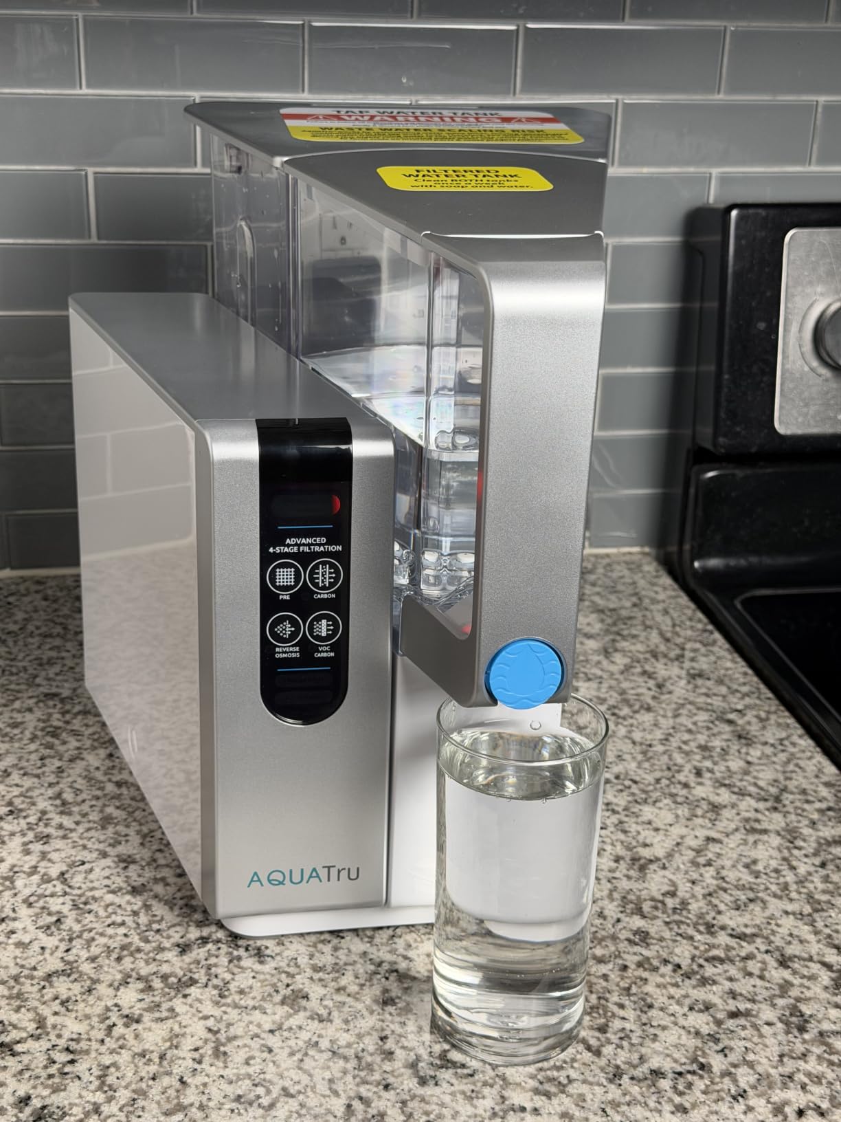 AquaTru Water Purification Unit - Certified NSF/ANSI Standards, Removes 84 Contaminants, No Plumbing Required, Cost-Effective, Environmentally Friendly customer photo 1