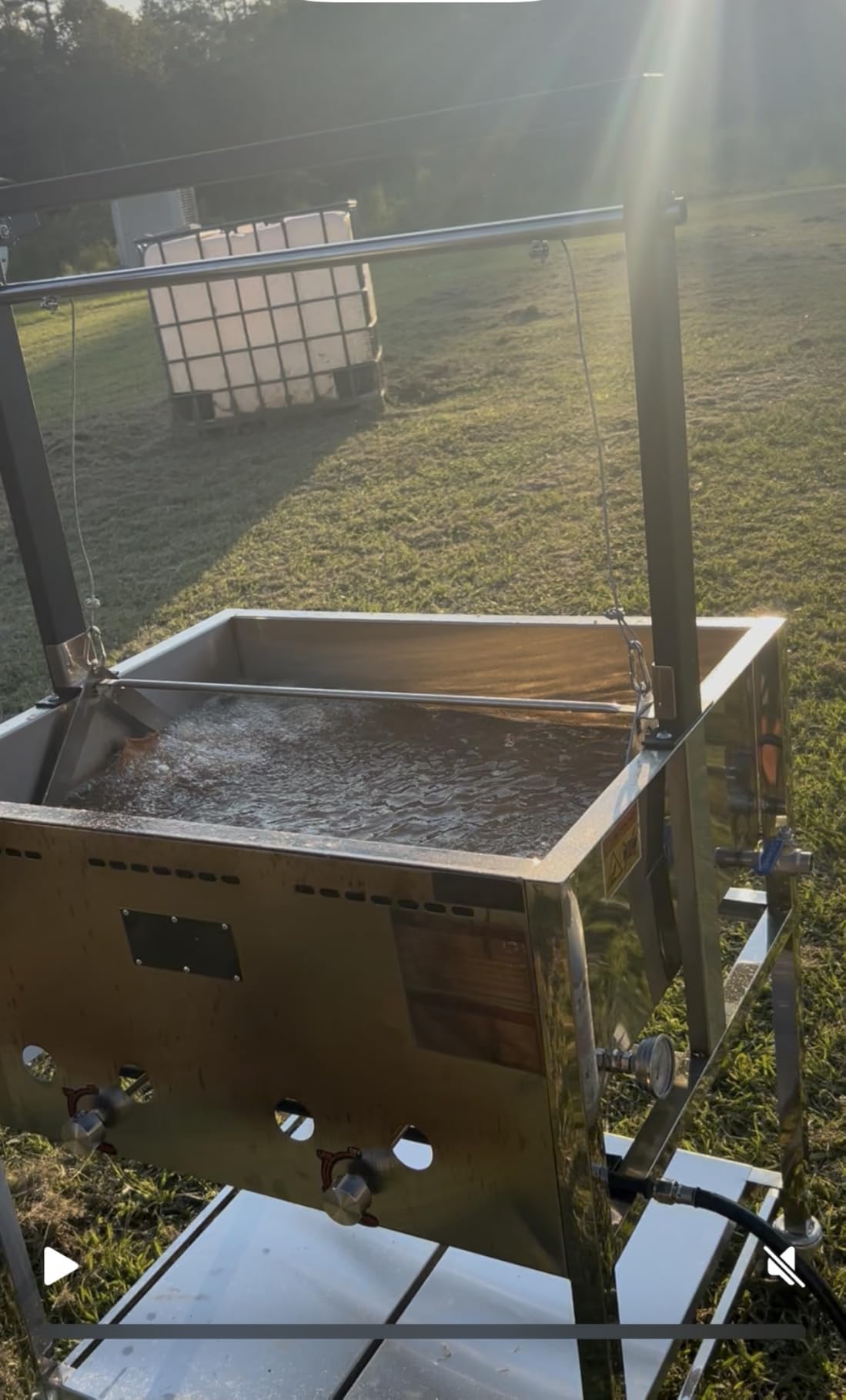 12 Gallon Deep Fryer or Cajun Crawfish Boiler Cart | Multi Purpose | Basket Lift | Portable 4 Wheels | Stainless Steel | Outdoor Propane Frying for Chicken Fish Turkey | Seafood Boil | Patent Pending customer photo 1