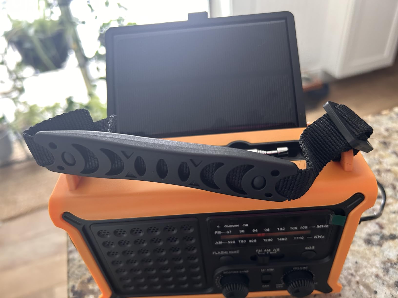 Solar Radio Emergency Hand Crank 12000mAh with Clear Signal | AM FM NOAA Weather Radio Battery Operated with 2-Mode LED Flashlight Cell Phone Charger Dual Outputs SOS customer photo 1