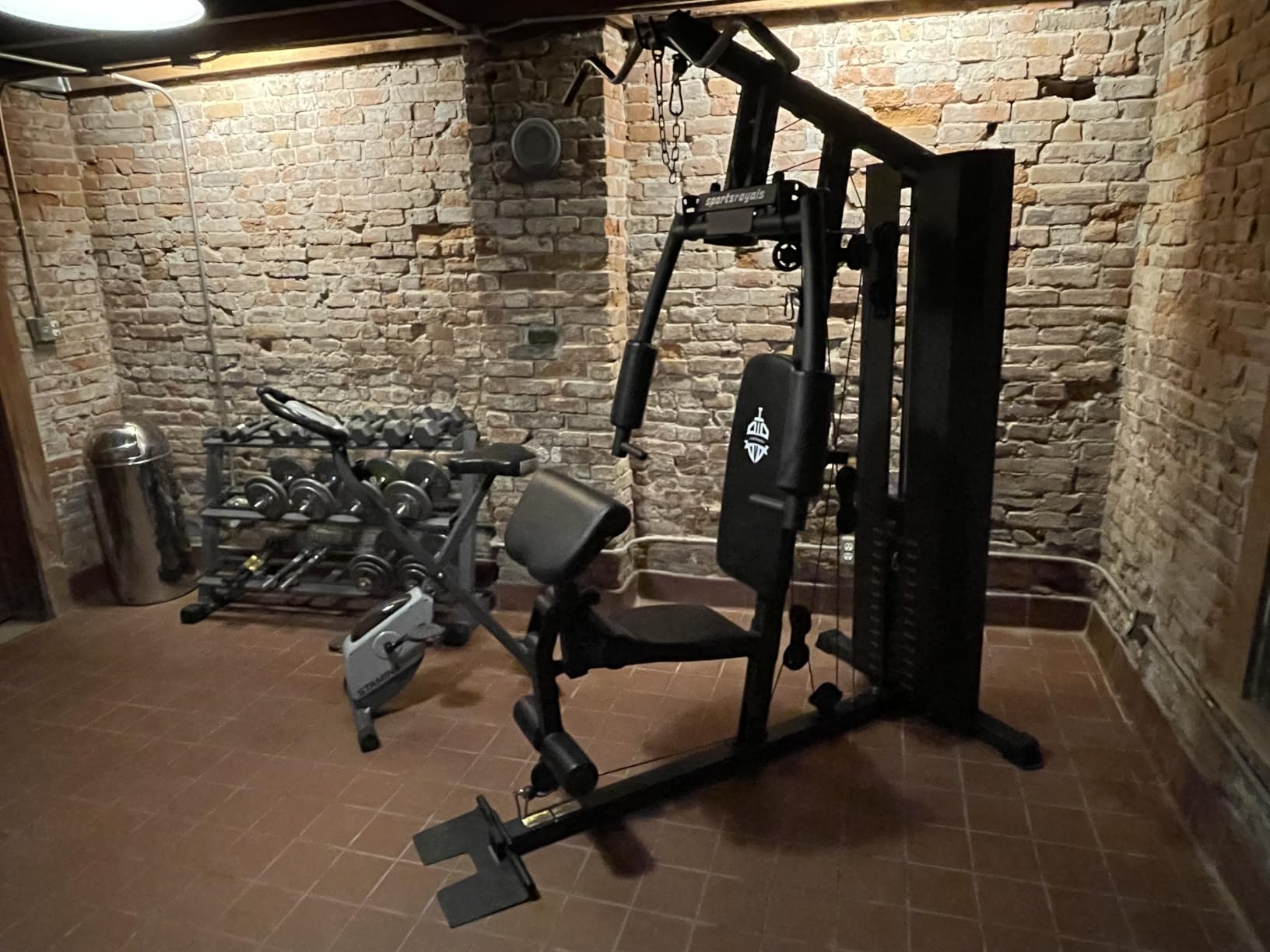 SPORTSROYALS Home Gym, Multifunctional Workout Station with Leg Press | 150LBS Weight Stack Full Body Workout Equipment for Home Exercise Fitness Strength Training customer photo 2