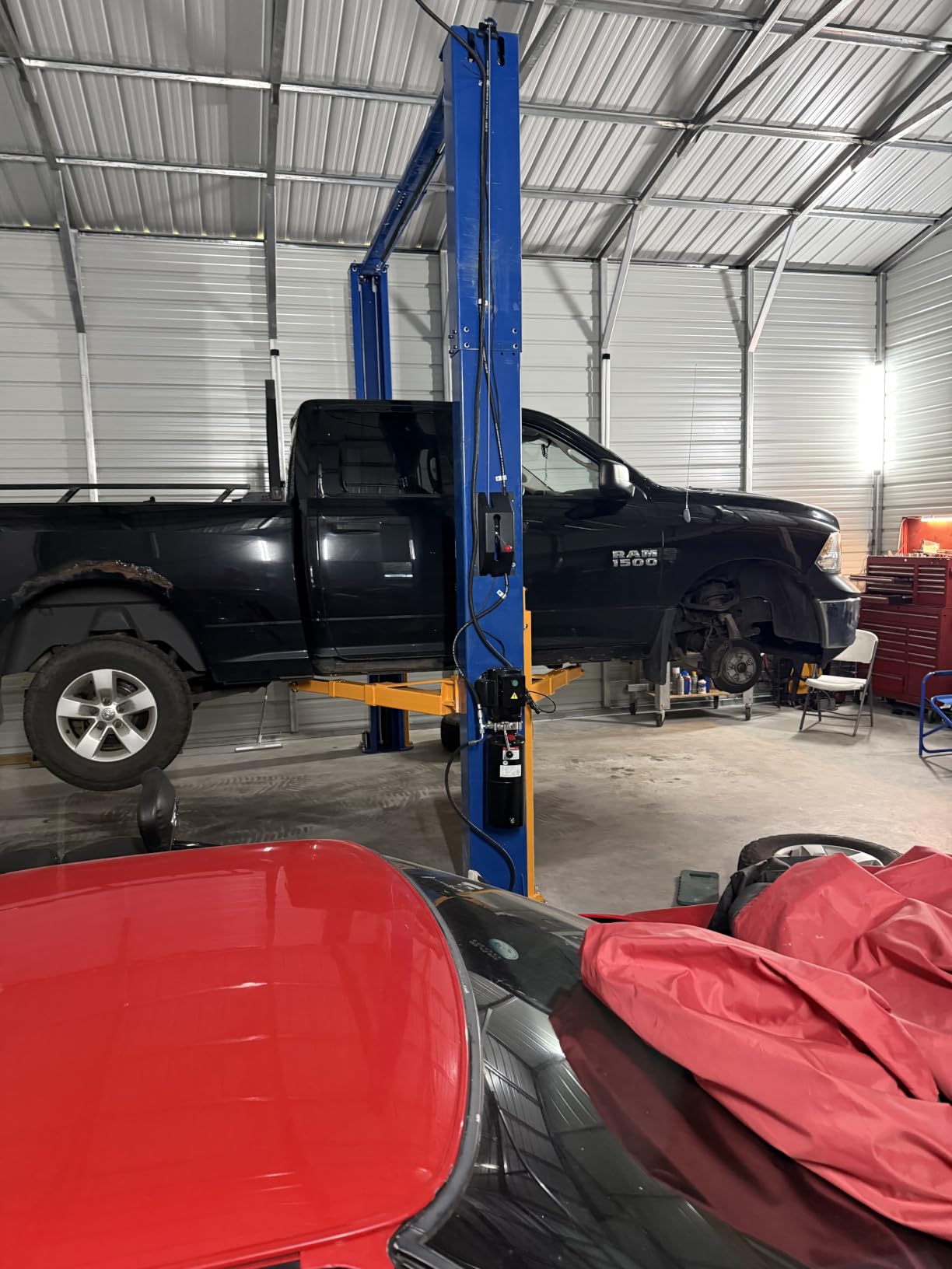 XK Overhead Auto Car Lift 13000 lb Capacity Truck Hoist, 1300L, 220V | 3+3 Enhanced Lifting Arm, Suitable for Trucks, SUV, Automotive Repair Shops, Home Garages with 36 Months Parts Replacement customer photo 1