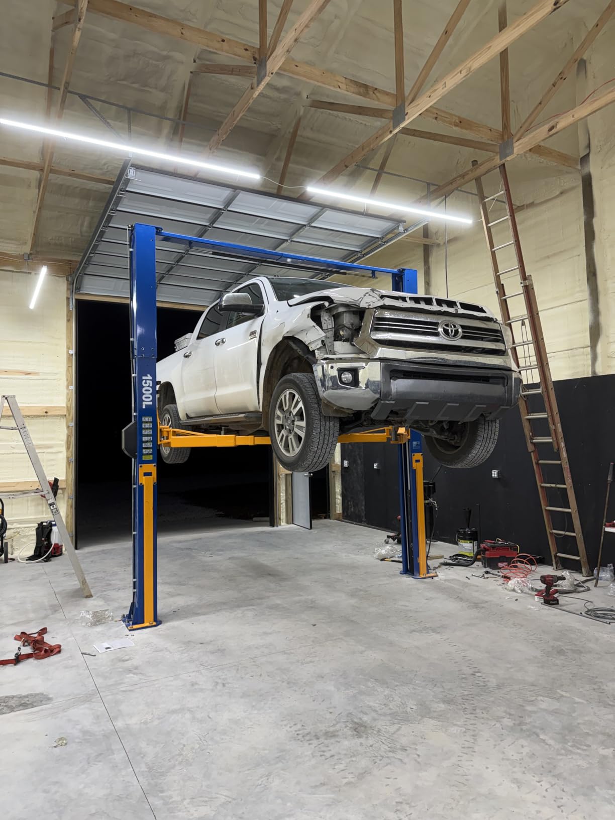 XK Overhead Auto Car Lift 13000 lb Capacity Truck Hoist, 1300L, 220V | 3+3 Enhanced Lifting Arm, Suitable for Trucks, SUV, Automotive Repair Shops, Home Garages with 36 Months Parts Replacement customer photo 2