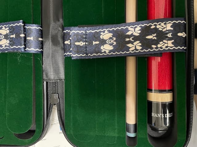 PEKREWS Pool Cue Case, 4x4 Hard Shell Pool Stick Case Holds 4 Sticks | Heavy-Duty, 10 Padded Slots Cue Stick Bag, Shoulder Strap and Leather Handle, Travel Billiard Cue Box for Men and Women customer photo 2