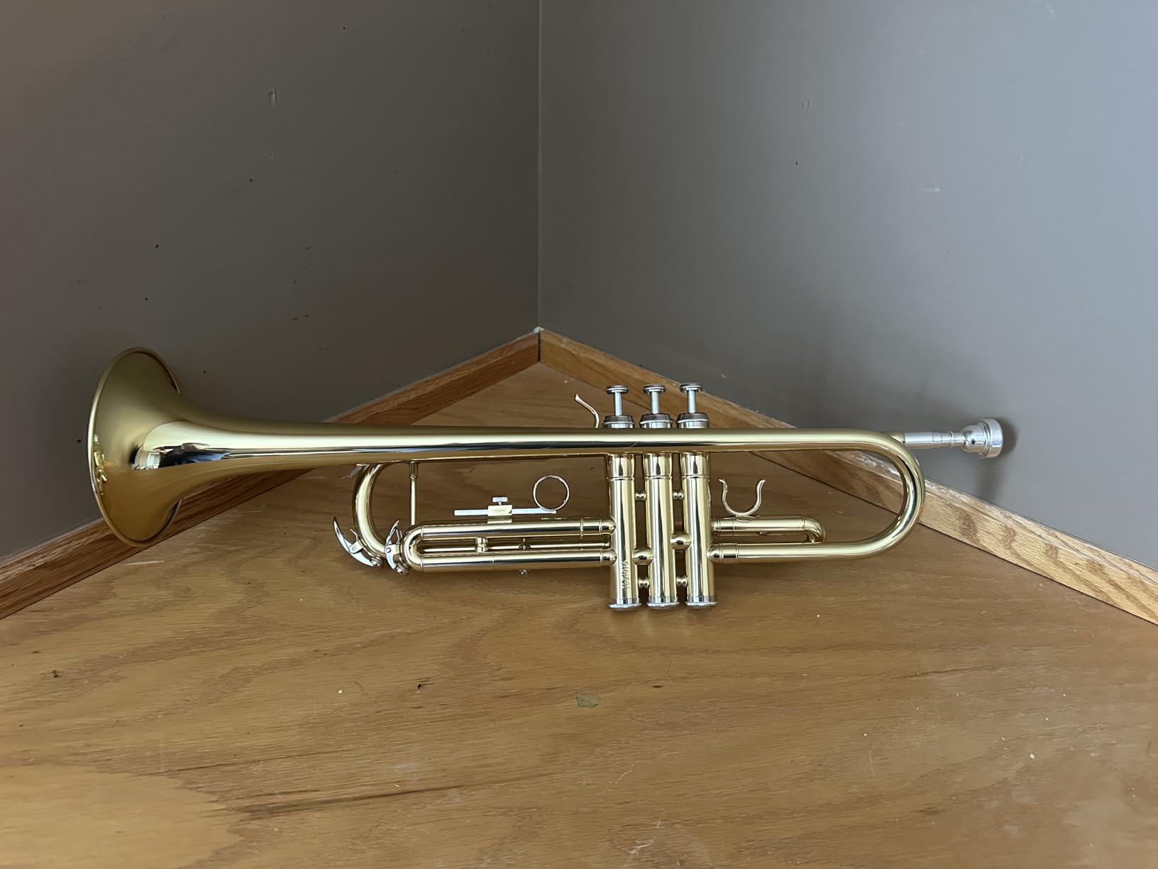 ALLSET Bb Standard Trumpet for Beginners | Student Band, Orchestra, Pro Level Performance | Professional Brass Trumpet Kit with Hard Case, 7C Mouthpiece & Cleaning Kit | Advanced Students Silver customer photo 1
