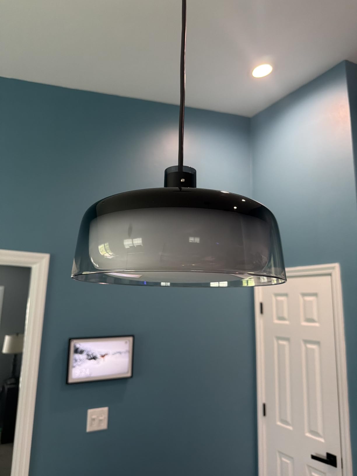 Govee Pendant Lights for Kitchen Island, Three-Layer RGBIC Smart Lighting | 1300LM, Works with Matter & Alexa, 2700K-6500K Dimmable Black Hanging Light Fixture, Adjustable Height for Dining Room customer photo 1