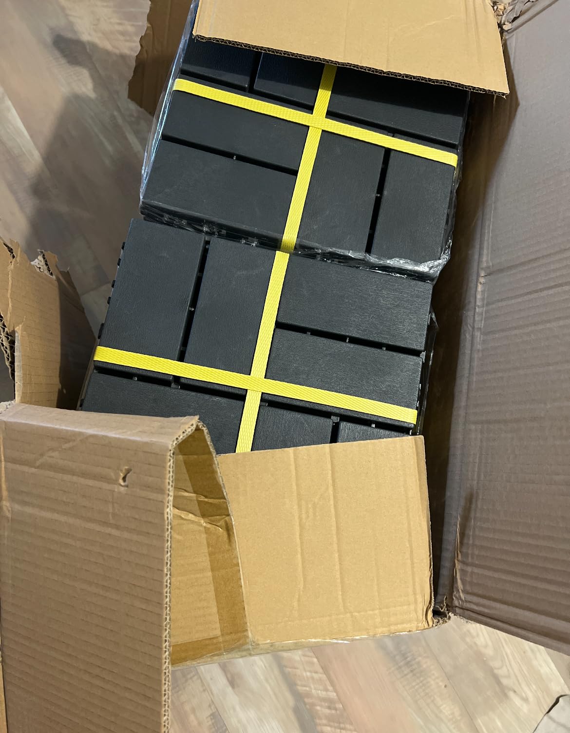 Interlocking Deck Tiles, EchoDeck Patio Deck Tiles, 44 Pack Deck Tiles Interlocking Outdoor All Weather, 12