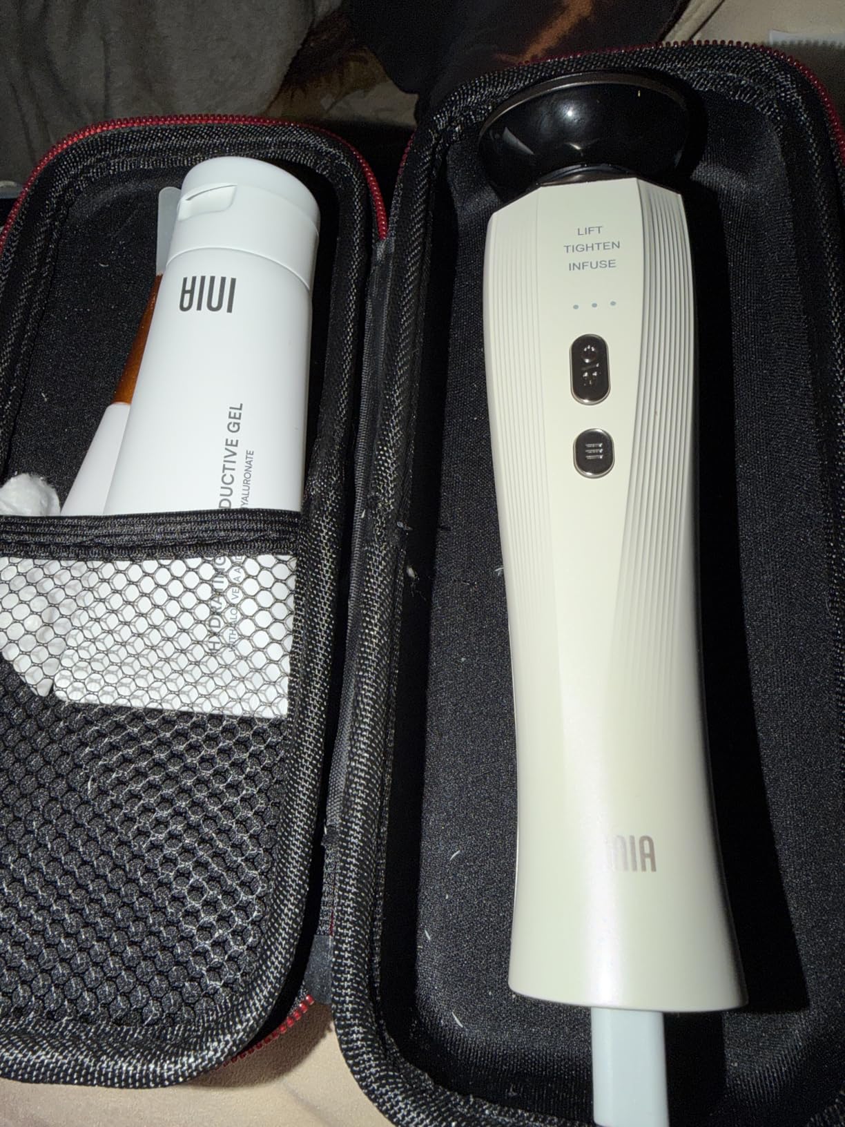 INIA Flare 3-in-1 Red Light Therapy Beauty Device for Face & Neck Pink - Reduce Puffiness, Support Skin Firmness customer photo 2