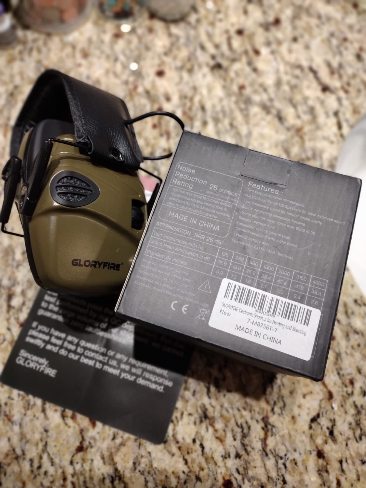 GLORYFIRE Bluetooth Shooting Ear Protection & Sound Amplification, Onyx customer photo 2