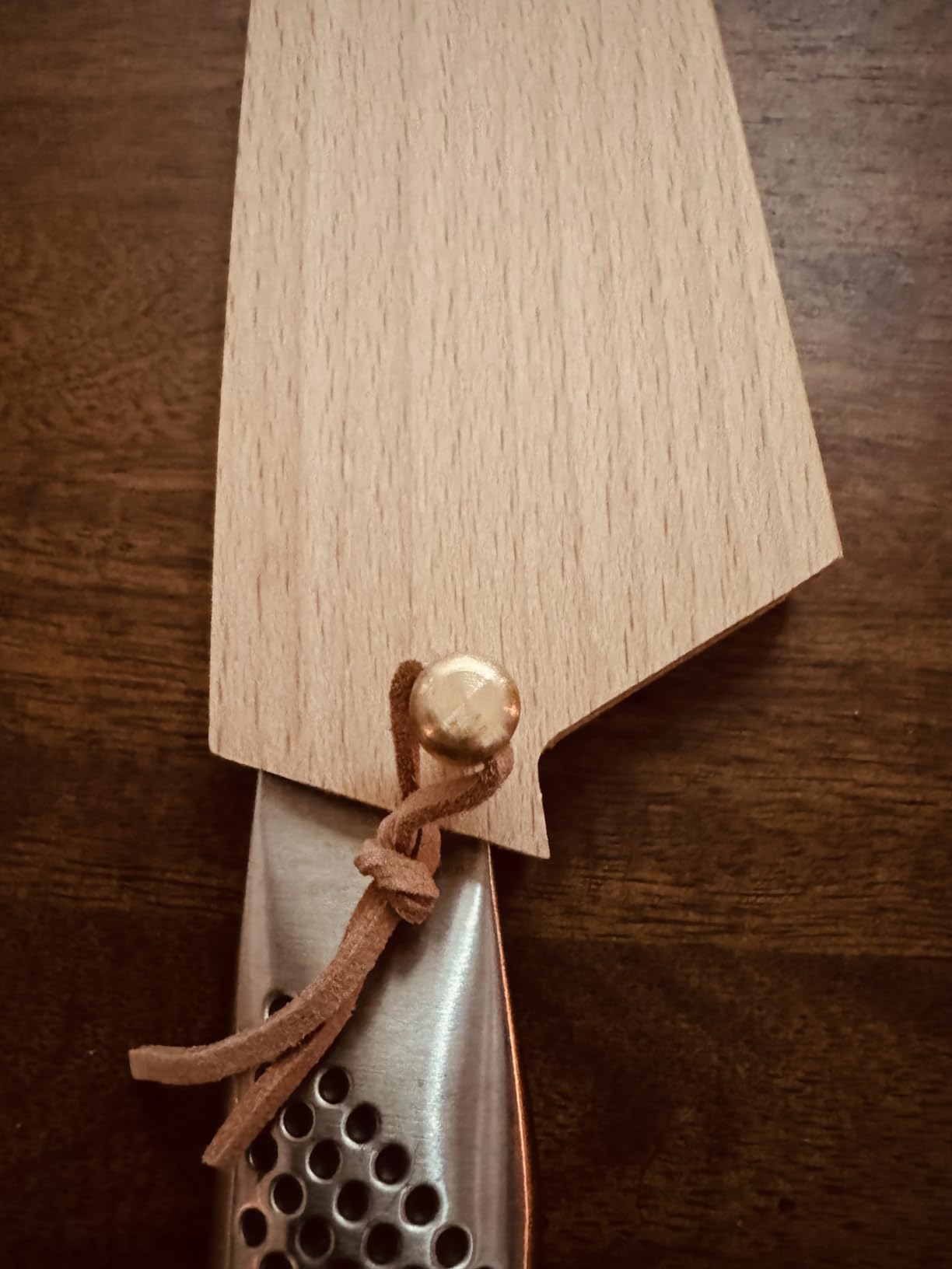 Japanese Gyuto Knife Sheath, 8 Inch Chef Knife Beechwood Saya Blade Cover, 210mm Magnetic Protective Edge Guard with Copper Pins for Kitchen Knives customer photo 2