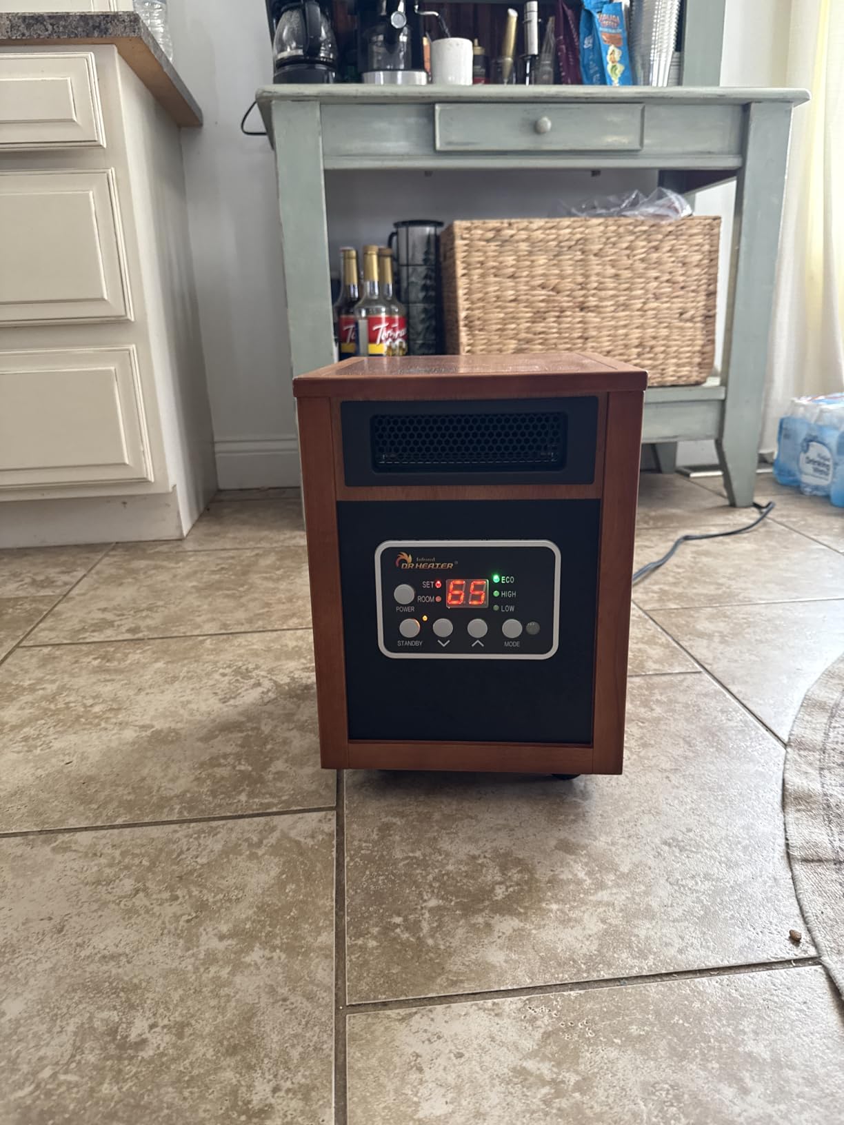 DR. INFRARED HEATER DR-991 Portable Electric Fireplace Space Heater w/Humidifier & Remote, Infrared Heat, 3D Flame Effect, Timer, Quiet, 1500W, ETL Listed, Freestanding, LED Display customer photo 1
