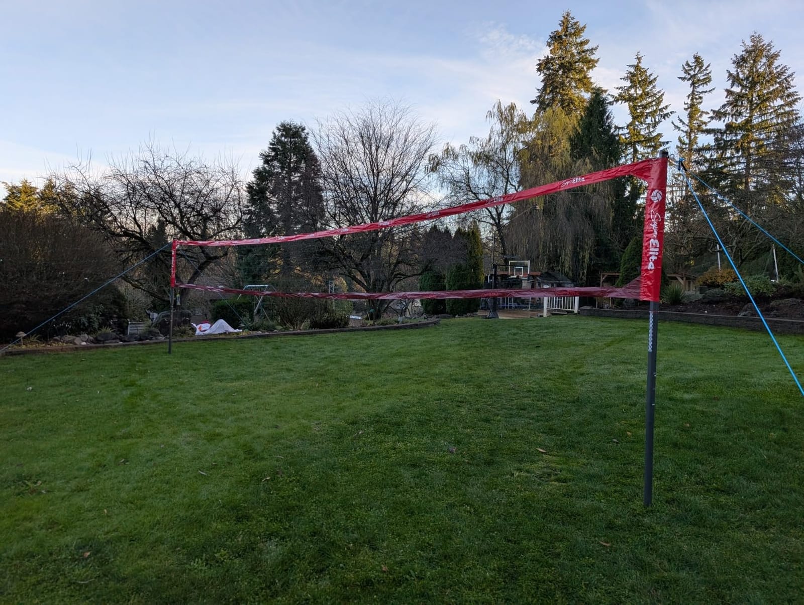Professional Volleyball Net Set Heavy Duty for Outdoor Backyard Portable | Rust-Resistant Aluminum Poles, 32 ft Regulation, Anti-Sag, 3 Official Height, Adjustable Length, Carry Bag customer photo 1