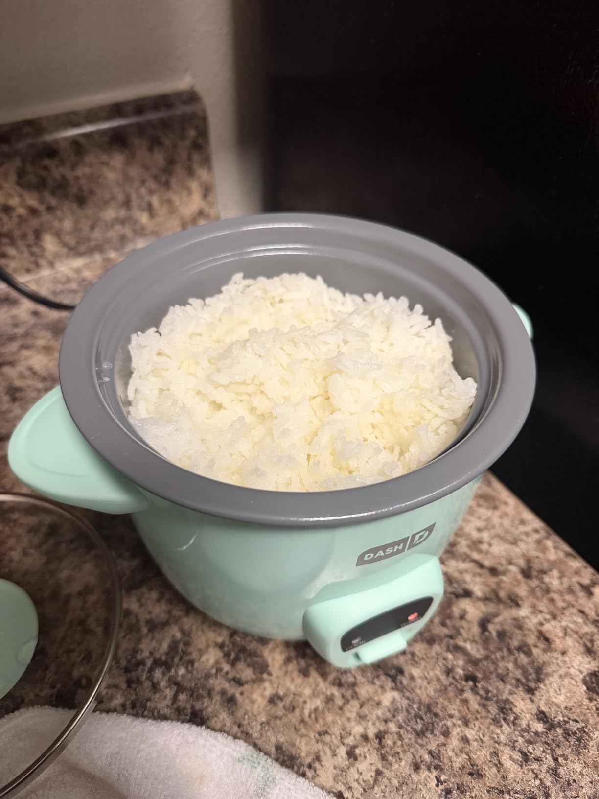 Dash Mini Rice Cooker, 2-Cup Removable Ceramic Nonstick Pot, Aqua | Small Rice Cooker, Rice Maker for One, Keep Warm Function, Cooks Oatmeal, Quinoa & Grains customer photo 2