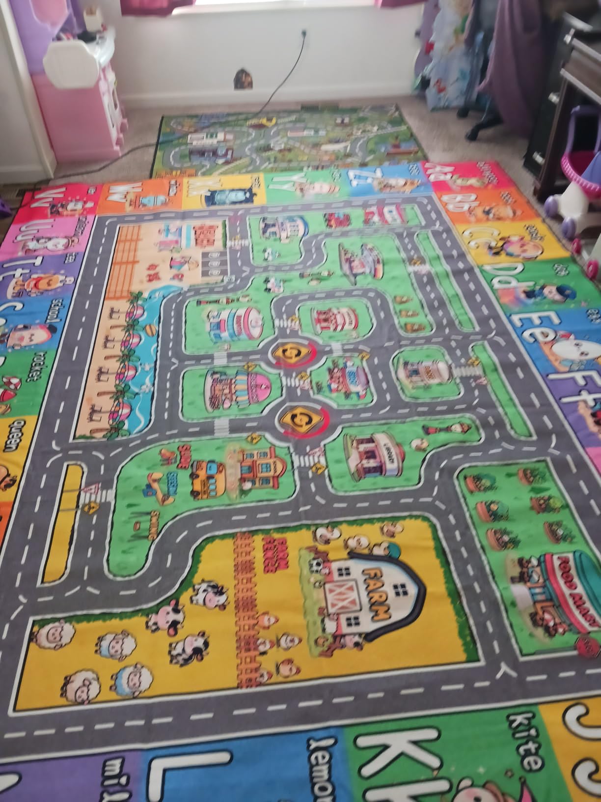 Large Classroom Rug Elementary 8x10, ABC Kids Rugs for Playroom | Soft, Non-Slip, Low-Pile & Washable Kids Play Mat, Educational Alphabet Rug for Kids Room, Preschool, Kindergarten & Daycare customer photo 1