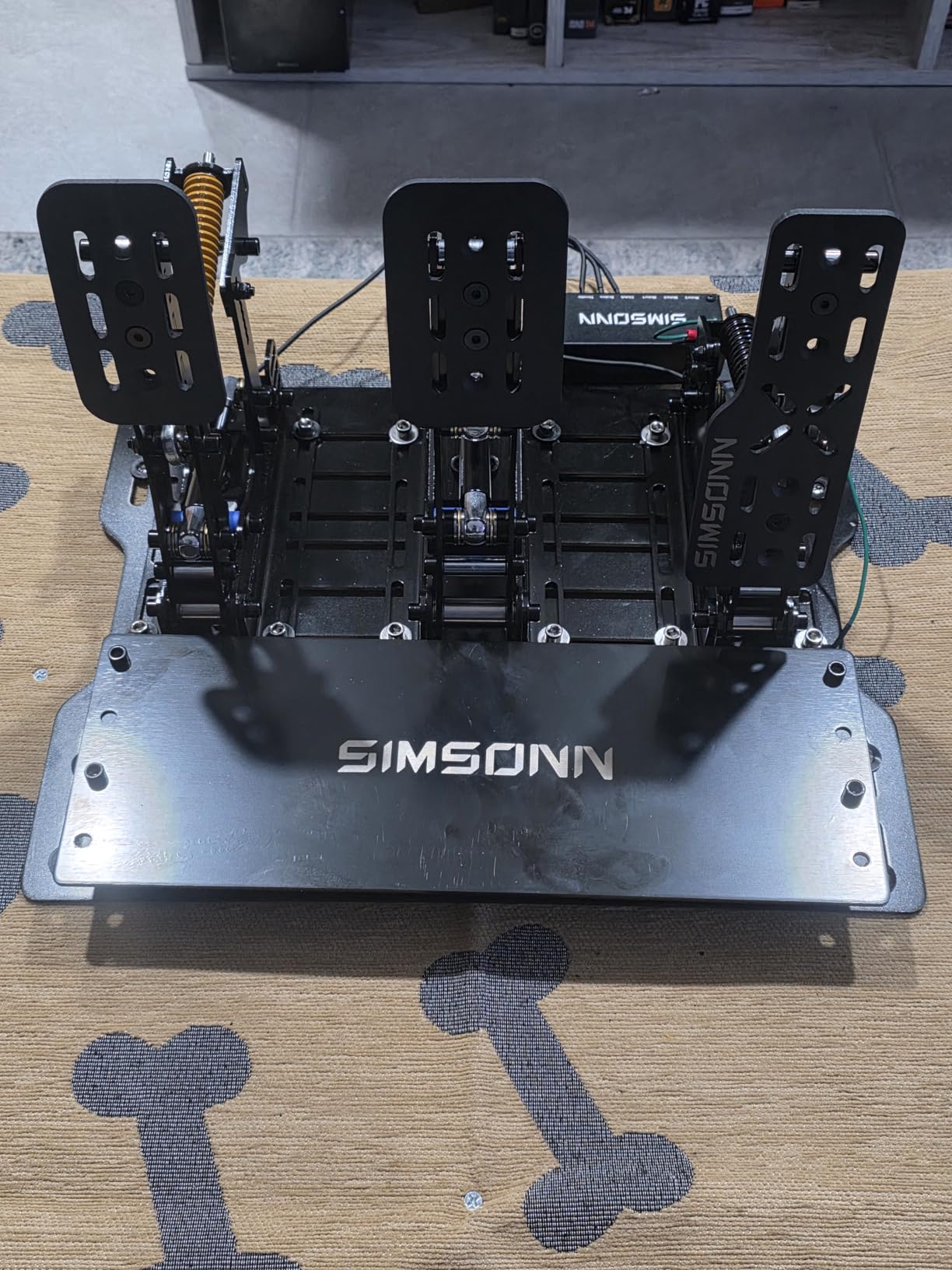 SIMSONN Plus X Racing Simulator Hydraulic Pedals Sim Racing Pedals Support Haptic Reactor (Plus X Black P3-H3) customer photo 1