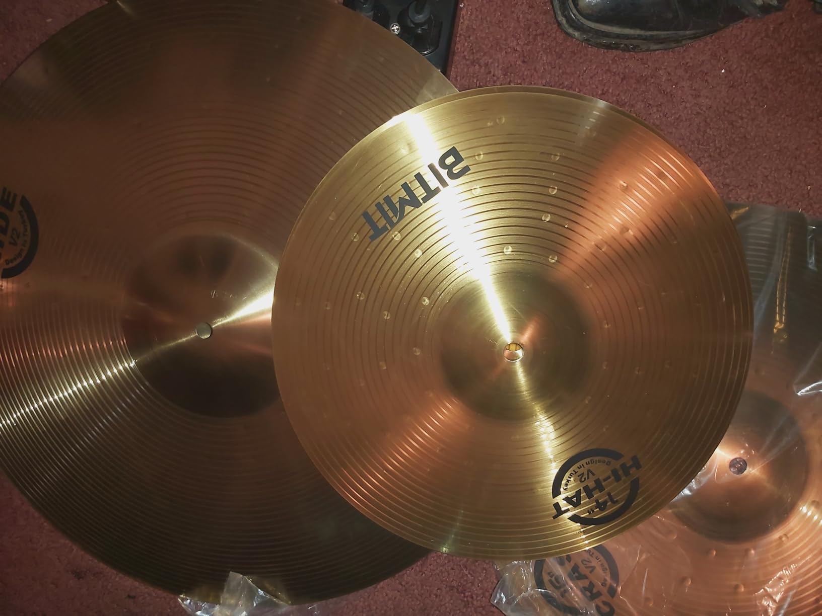 Alloy Cymbal Pack, 5 Pieces Drum Cymbals Set 14