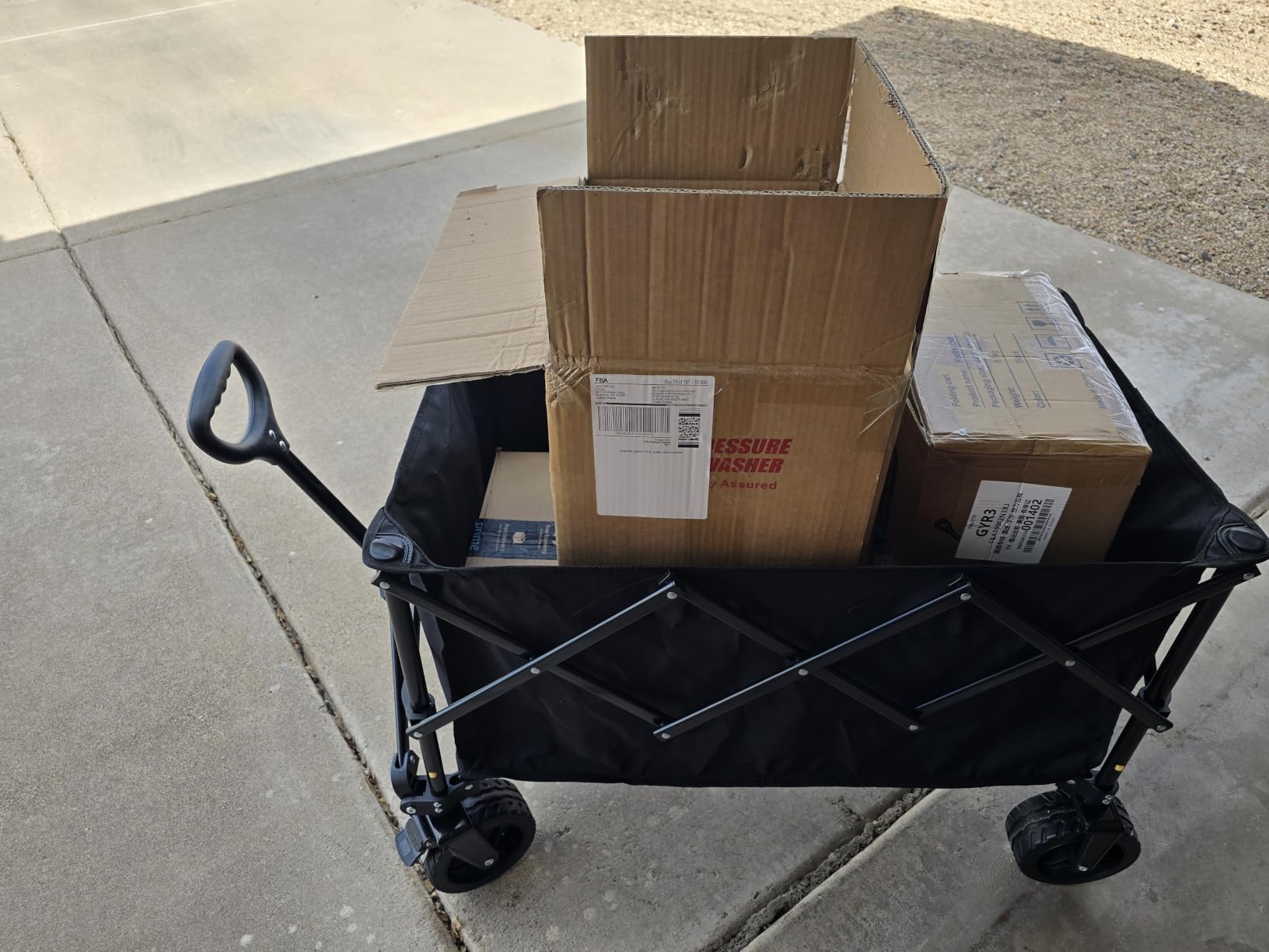 Collapsible Wagon Cart, 480lbs Heavy Duty Wagon with All-Terrain Wheels | Portable Utility Wagons Cart with Adjustable Handle for Beach, Camping, Garden, Grocery, Fishing, Sports & Outdoor customer photo 2