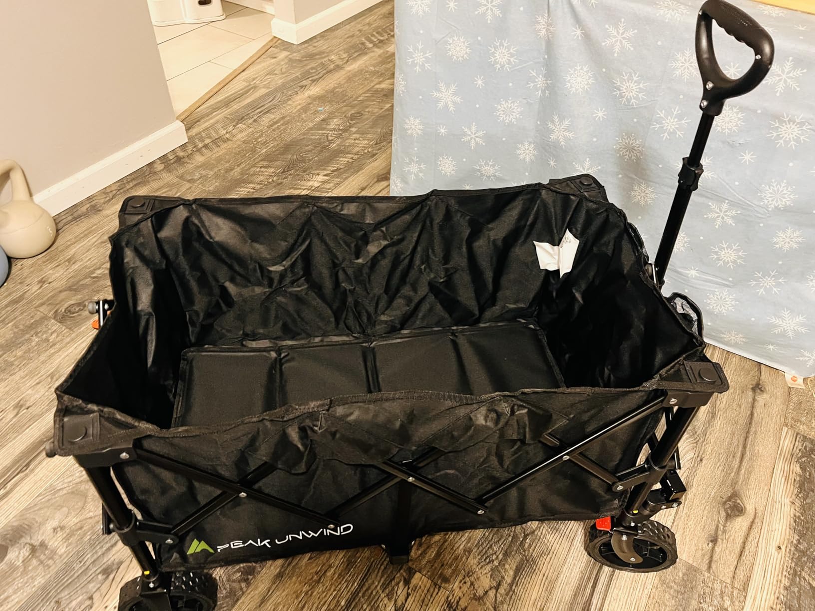 Wagons Carts Foldable, Collapsible Wagon with Wheels, 450LBS Heavy Duty Beach Wagon Cart, Lightweight Portable Folding Utility Wagon Cart with Cup Holders for Camping, Garden, Sports, Grocery customer photo 1