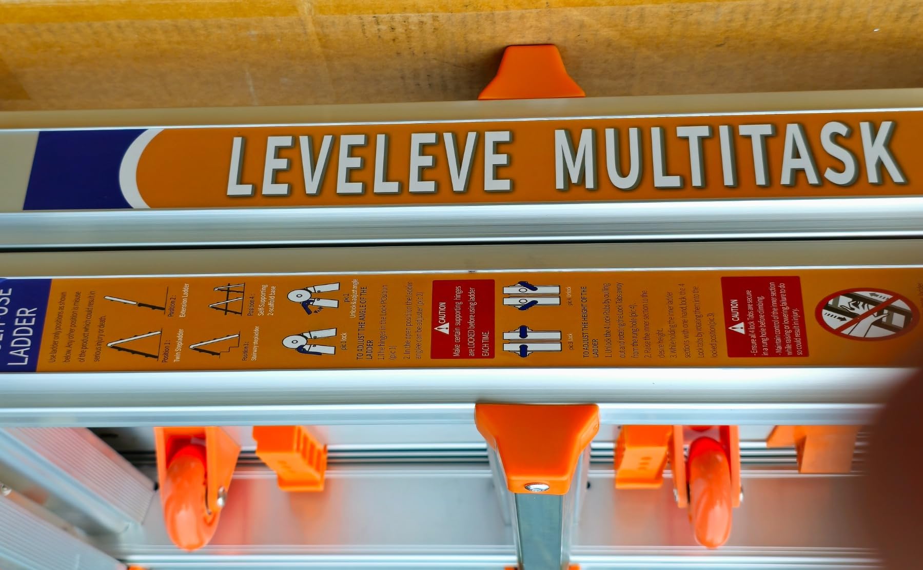 LEVELEVE Telescoping A Frame Ladder, 17FT Multi Position Ladder with Stabilizer Bar & Wheels customer photo 1