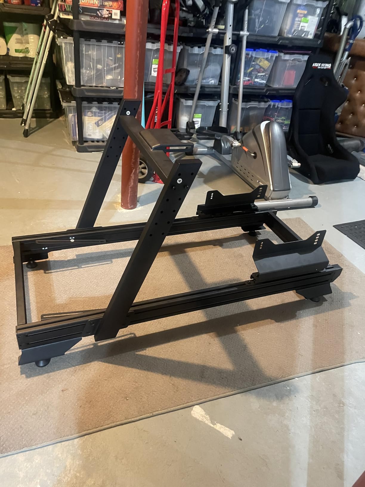 ARES WING Sim Racing Cockpit with Racing Seat, 8040 Aluminum Profile | Fully Adjustable, Compatible with Thrustmaster/Fanatec/Moza/Logitech customer photo 2