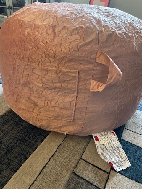 3 ft Bean Bag Chair, Bean Bag Chairs for Adults, 3 Foot, Dark Grey | Memory Foam Filling, Beanbag Sofa for Living Room, Ultra Soft Velvet Cover, Convenient Pocket & Pull-Handle customer photo 2