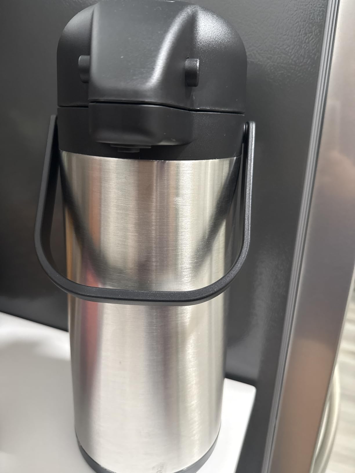 Thermal Coffee Carafe for Keeping Hot - 68OZ Insulated Camping Coffee Pot, 304 Stainless Steel Double Walled Vacuum Insulated Coffee Pitcher with Non-Slip Base & Precision Spout, Coffee Carafes for Home Office Party Camping Travel customer photo 2
