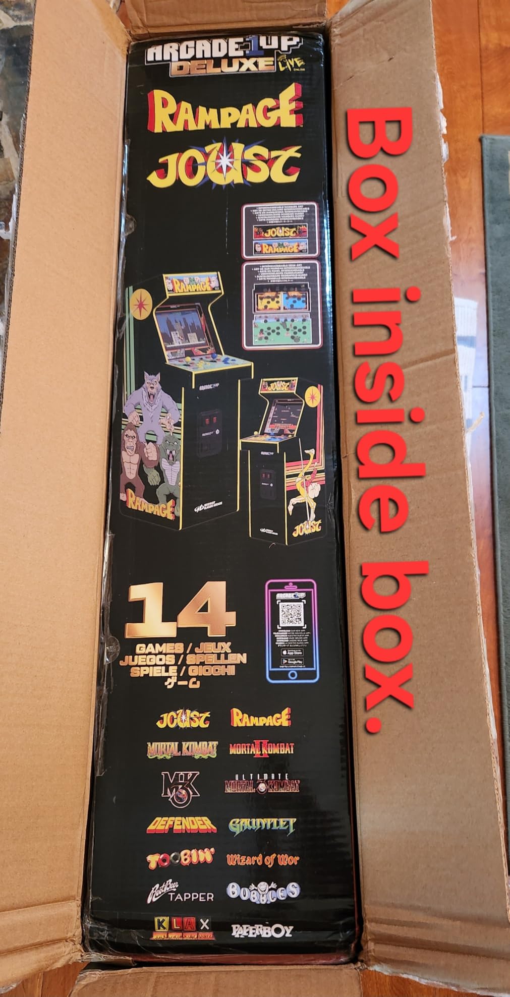 ARCADE1UP Rampage/Joust Deluxe Arcade Machine, 14 Midway Games | Wi-Fi Leaderboards, Light-Up Marquee & Redesigned Cabinet customer photo 1