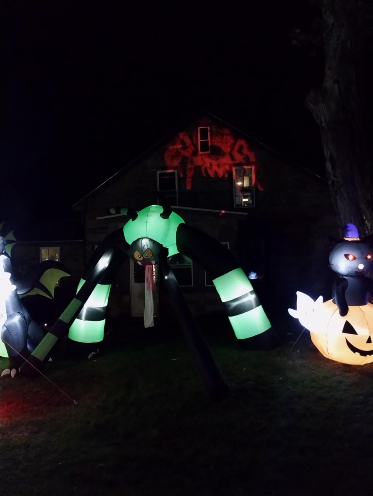Halloween Projector Lights, Skeleton Walking Dog 3D Dynamic Projector | HD Pattern Outdoor Halloween Decorations Projection Light for Yard Wall Window Garage Door Decor customer photo 2