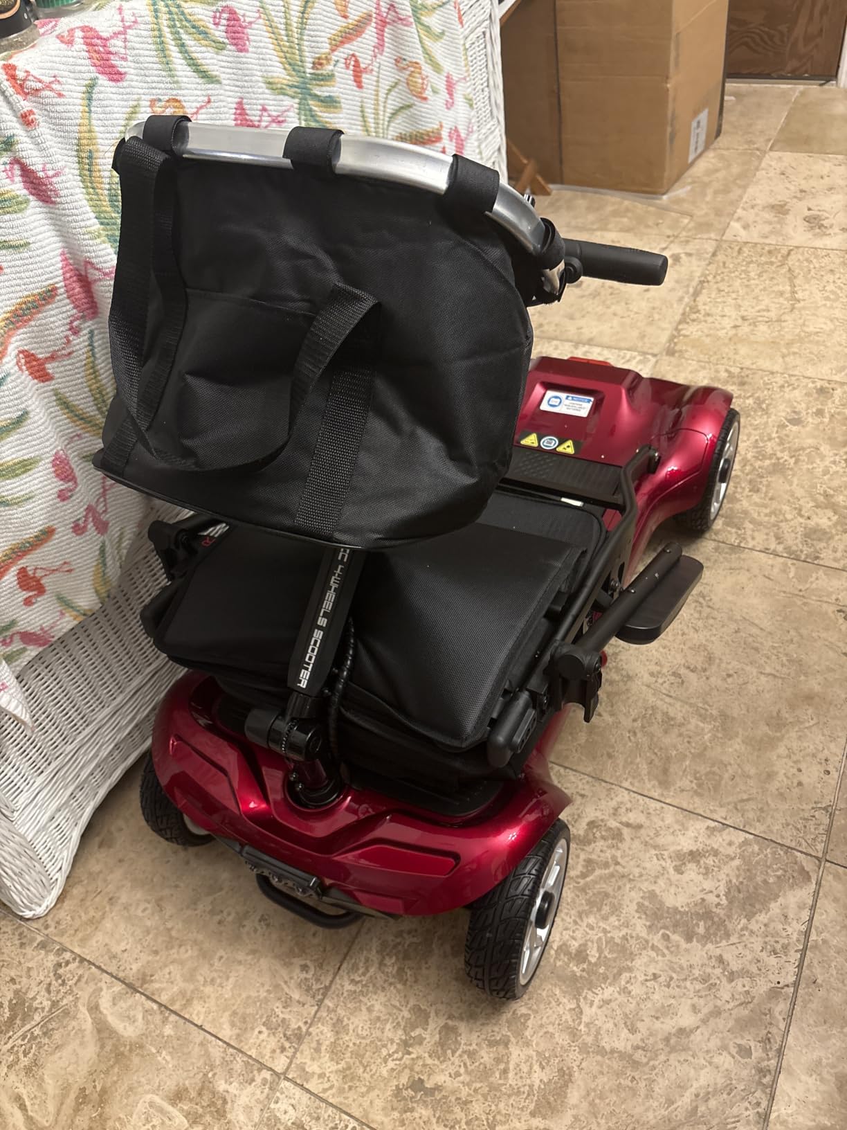 Lightweight Mobility Scooter for Adult & Seniors Cruise & Airline Approved | 43lb Foldable Portable Motorized Scooters with Removable Lithium Battery for 12.4 Miles Travel, 4 Wheel, 300lb Capacity, Red customer photo 1