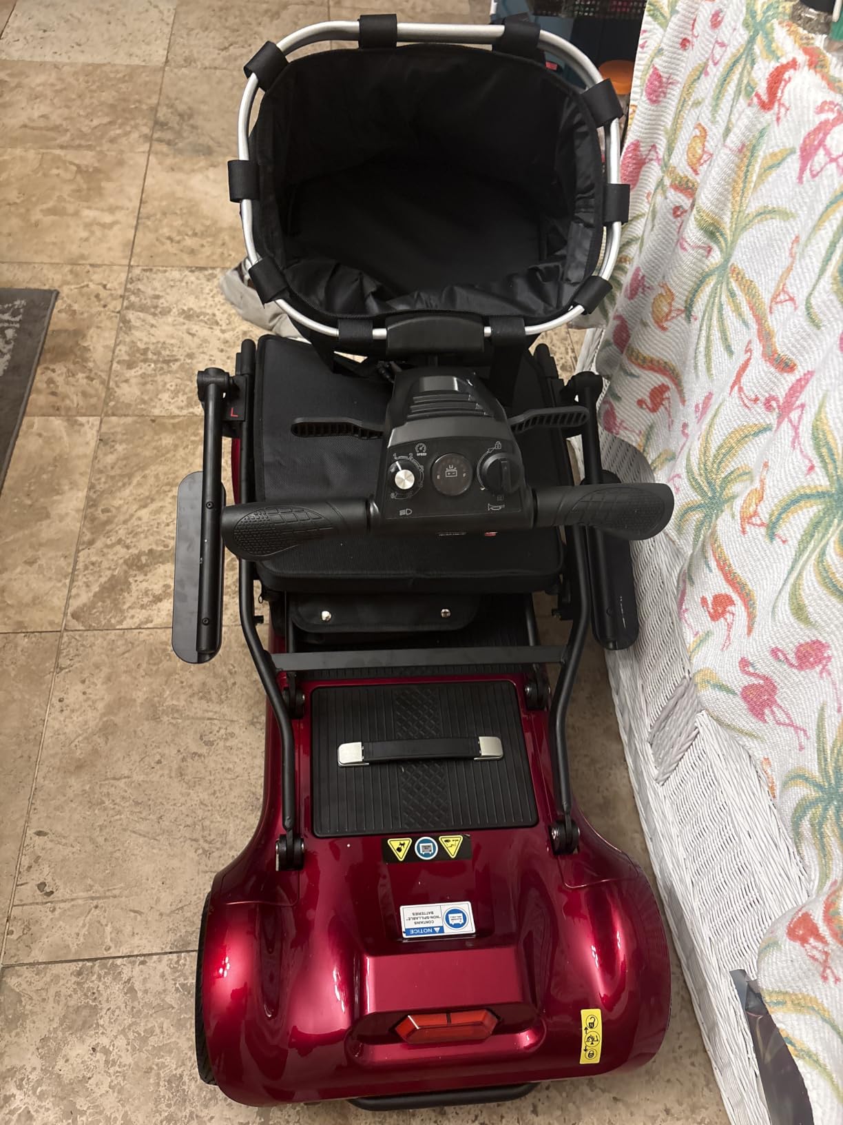 Lightweight Mobility Scooter for Adult & Seniors Cruise & Airline Approved | 43lb Foldable Portable Motorized Scooters with Removable Lithium Battery for 12.4 Miles Travel, 4 Wheel, 300lb Capacity, Red customer photo 2