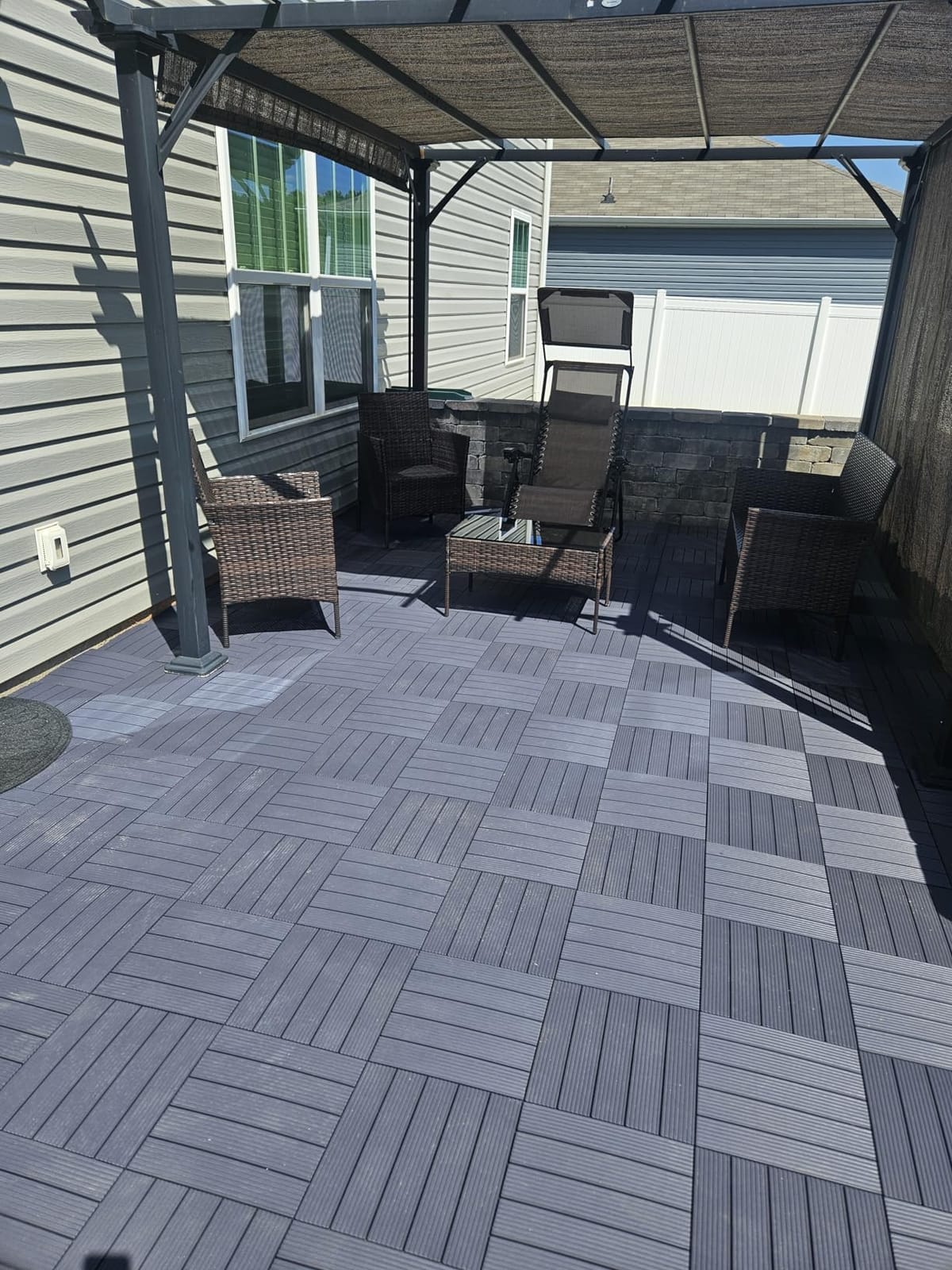 PrimeZone 108 PCS Plastic Interlocking Patio Deck Tiles Outdoor All Weather | 12