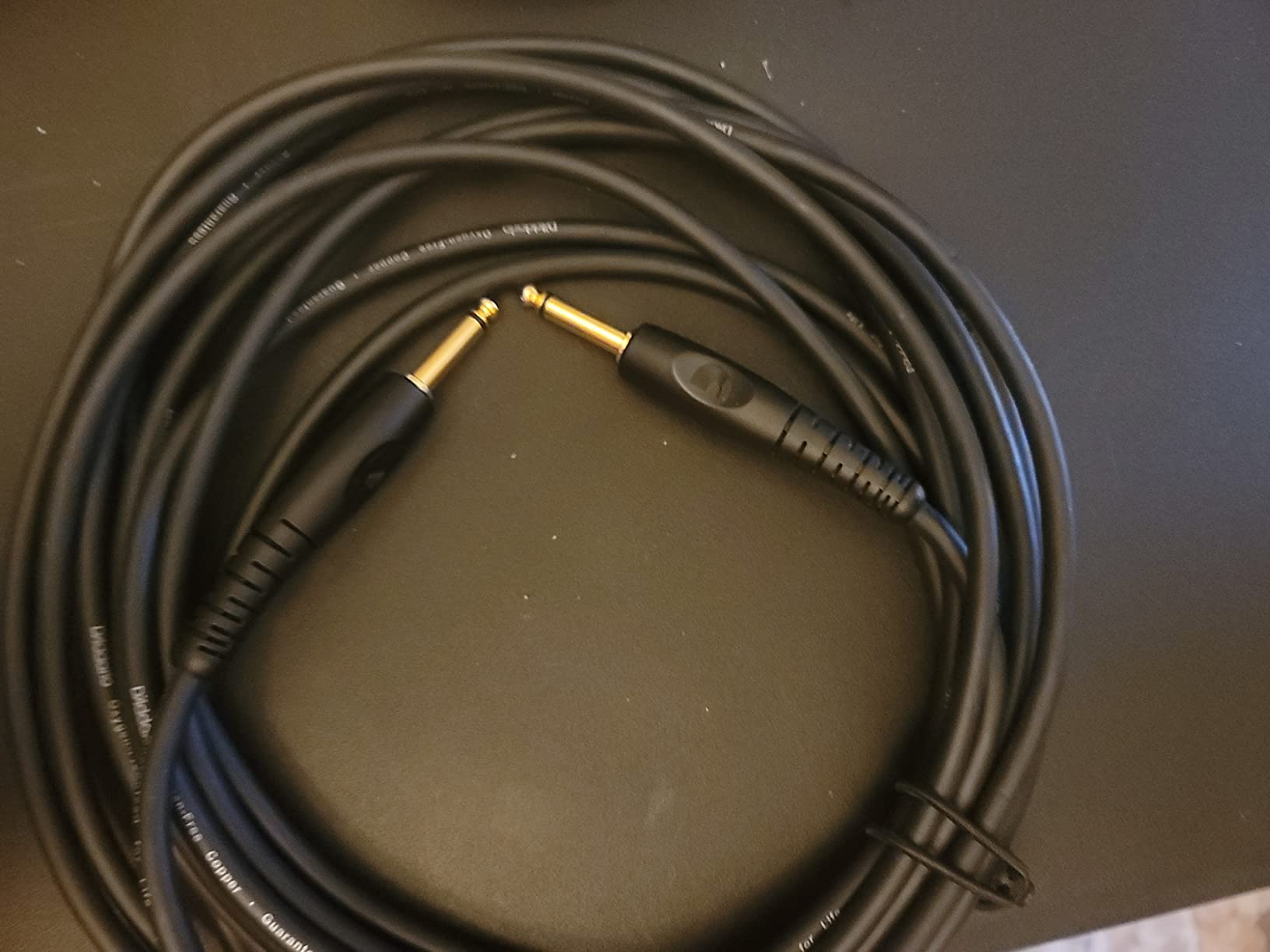 D’Addario Accessories Custom Series Guitar Cables - Instrument Cable with ¼ Inch Ends - High Performance Guitar Cord - For Guitars, Bass, Keyboards - Mono - Right Angle, 20 feet customer photo 1