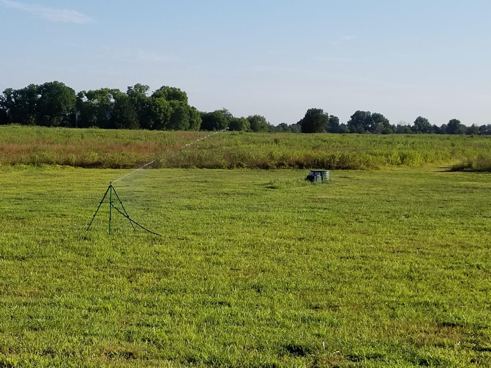 Orbit 1/2 Inch Brass Impact Sprinkler - Adjustable Metal Tripod - Long Range Lawn Watering System - 360 Degree Rotating Sprinkler - Heavy Duty Irrigation System - Adjustable 22-48 Inch Height - 58308 customer photo 1