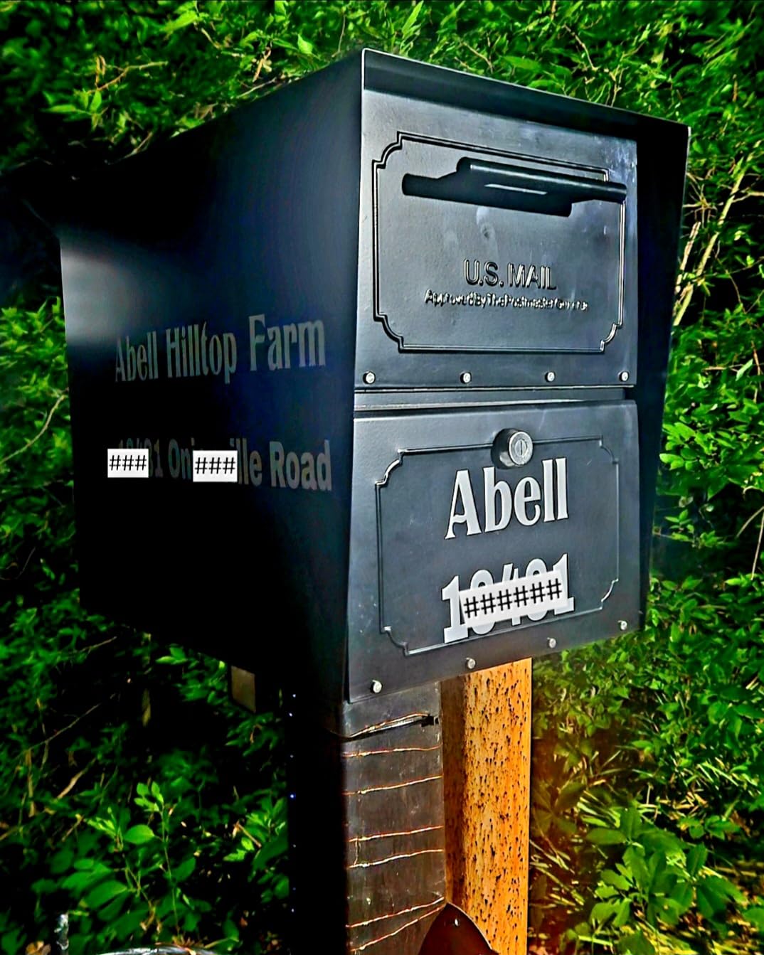 Architectural Mailboxes Oasis Classic Locking Post Mount Mailbox, Black, XL customer photo 1