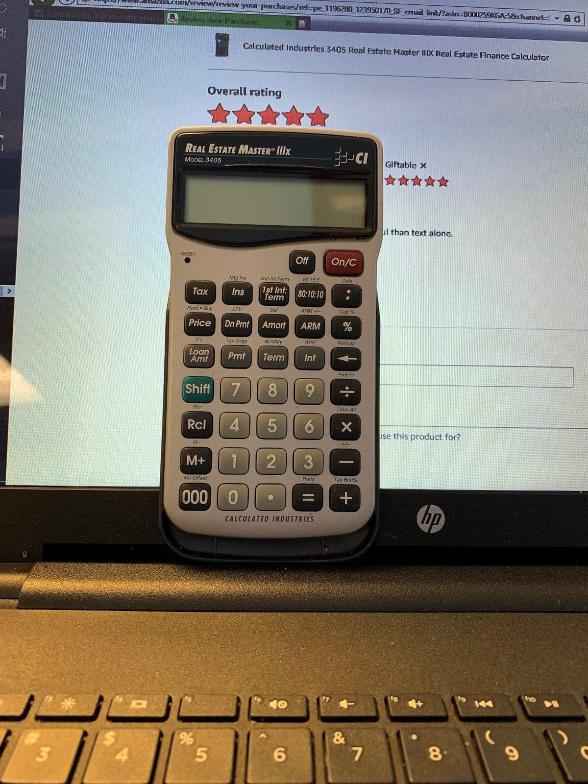 Calculated Industries 3405 Real Estate Master IIIx Residential Real Estate Finance Calculator | Clearly-Labeled Function Keys | Simplest Operation | Solves Payments, Amortizations, ARMs, Combos, More customer photo 1
