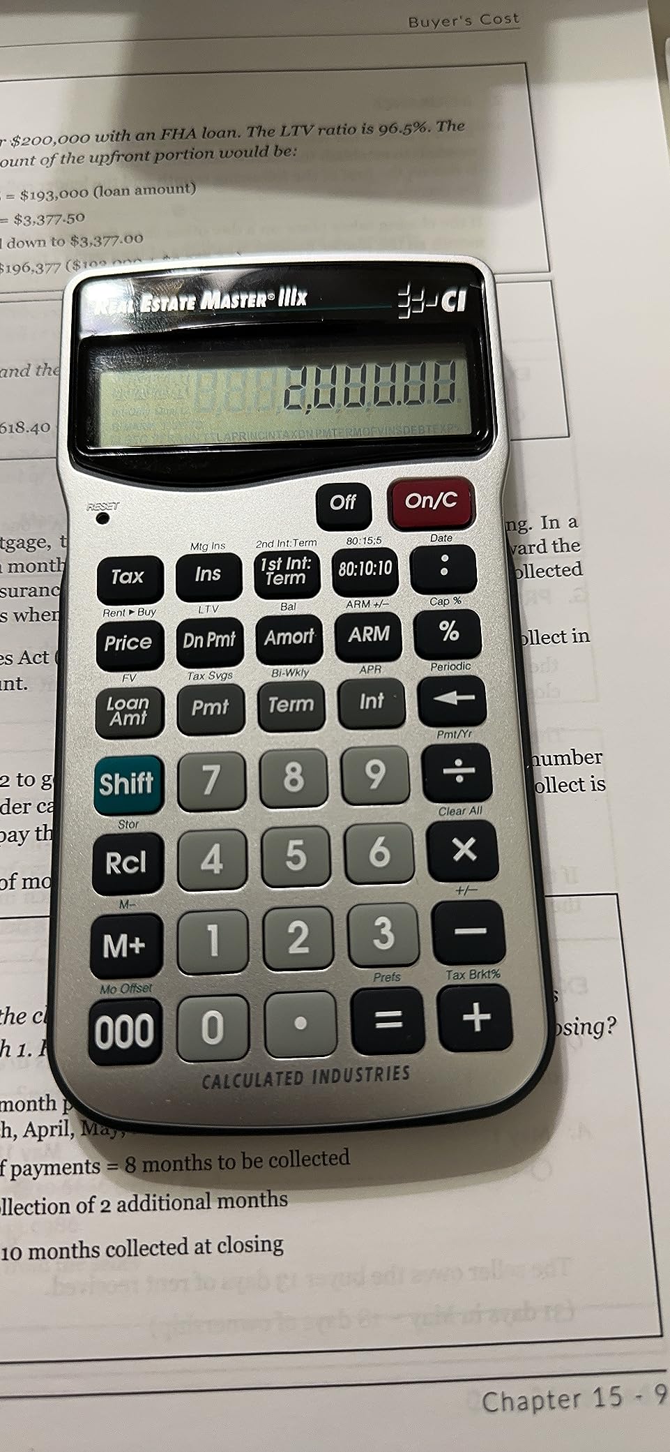 Calculated Industries 3405 Real Estate Master IIIx Residential Real Estate Finance Calculator | Clearly-Labeled Function Keys | Simplest Operation | Solves Payments, Amortizations, ARMs, Combos, More customer photo 2