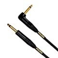 Mogami Gold Instrument Right Angle 18 Electric Guitar Instrument Cable 1/4 Inch TS to TS Electric Guitar Cable 18ft, Guitar Amp Cord, Right Angle Connectors, OFC Core, Anti-Noise Pro Audio Quality customer photo 1