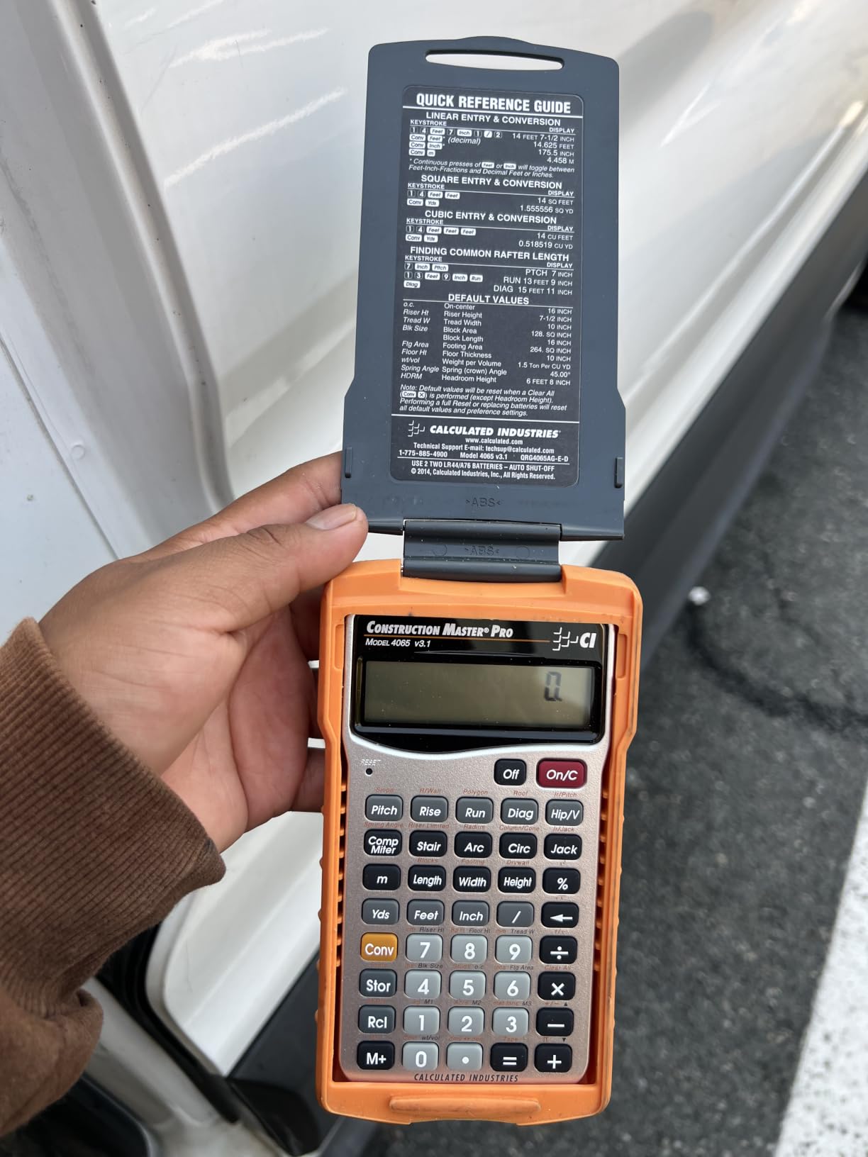 Calculated Industries 4065 Construction Master Pro Advanced Construction Math Feet-inch-Fraction Calculator for Contractors, Estimators, Builders, Framers, Remodelers, Renovators and Carpenters customer photo 2