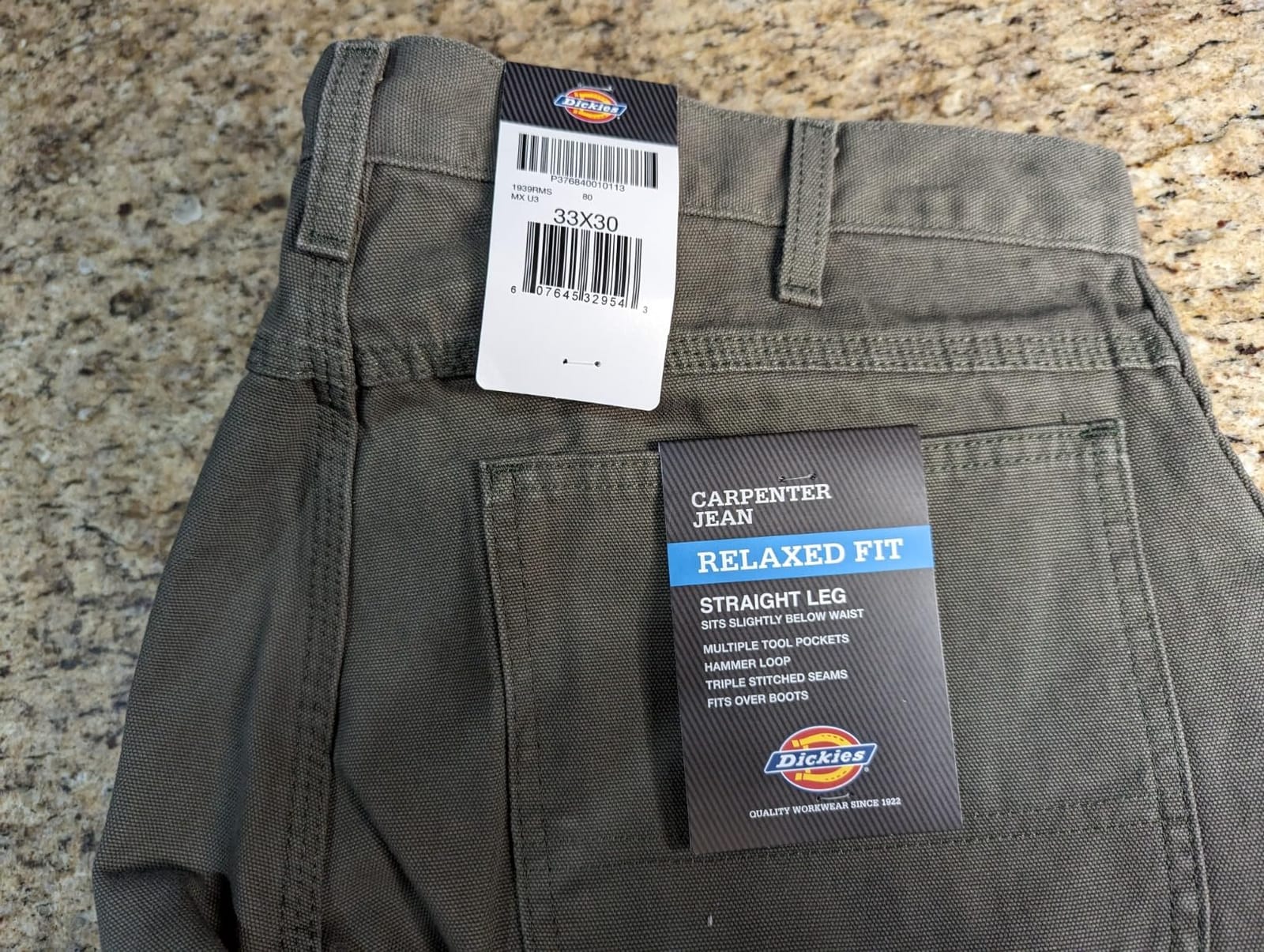 Dickies Men's Relaxed Fit Heavyweight Duck Carpenter Pants customer photo 1