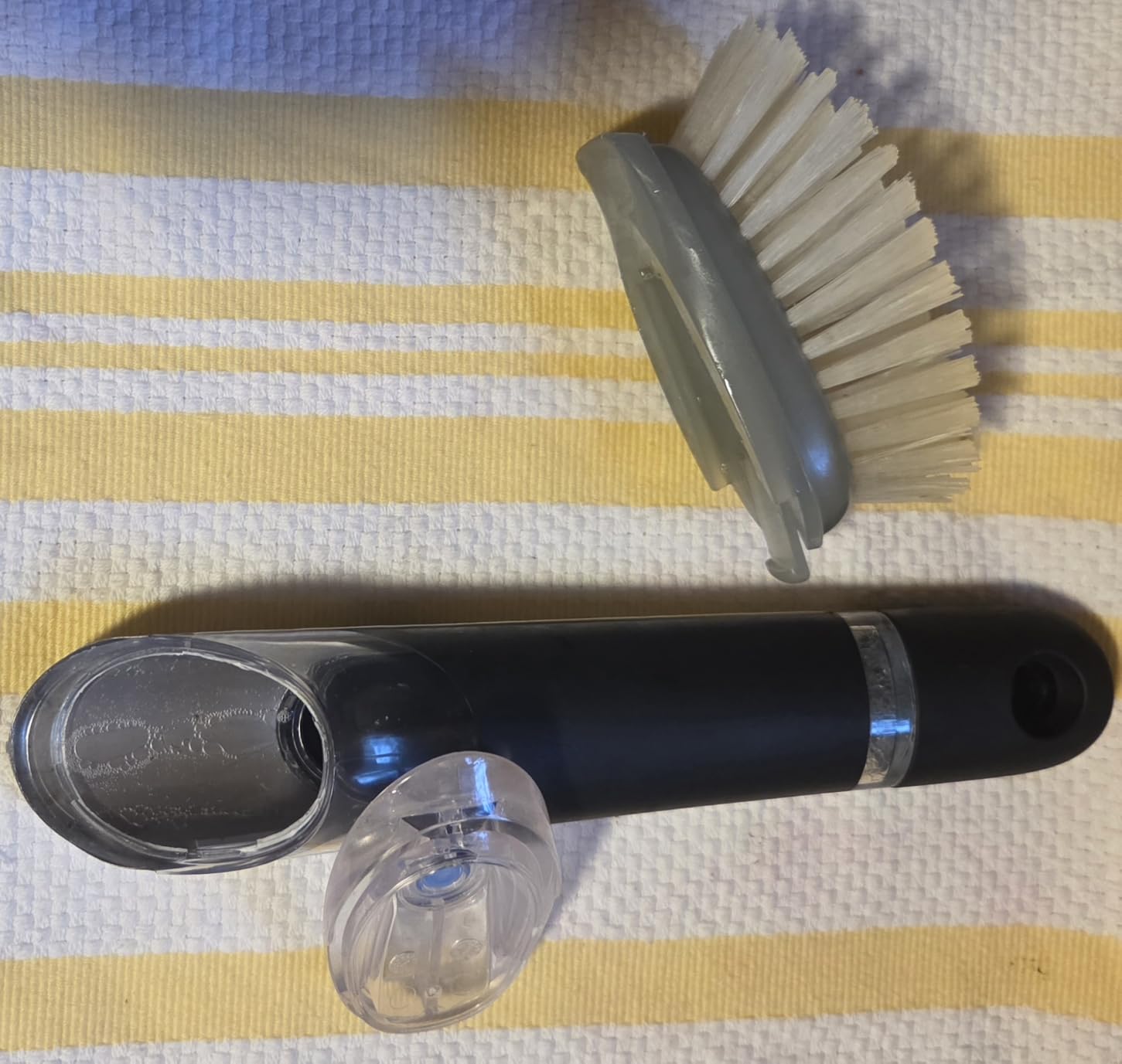 OXO Steel Soap Dispensing Dish Brush, Dish Brush with Handle for Pans, Sink customer photo 1