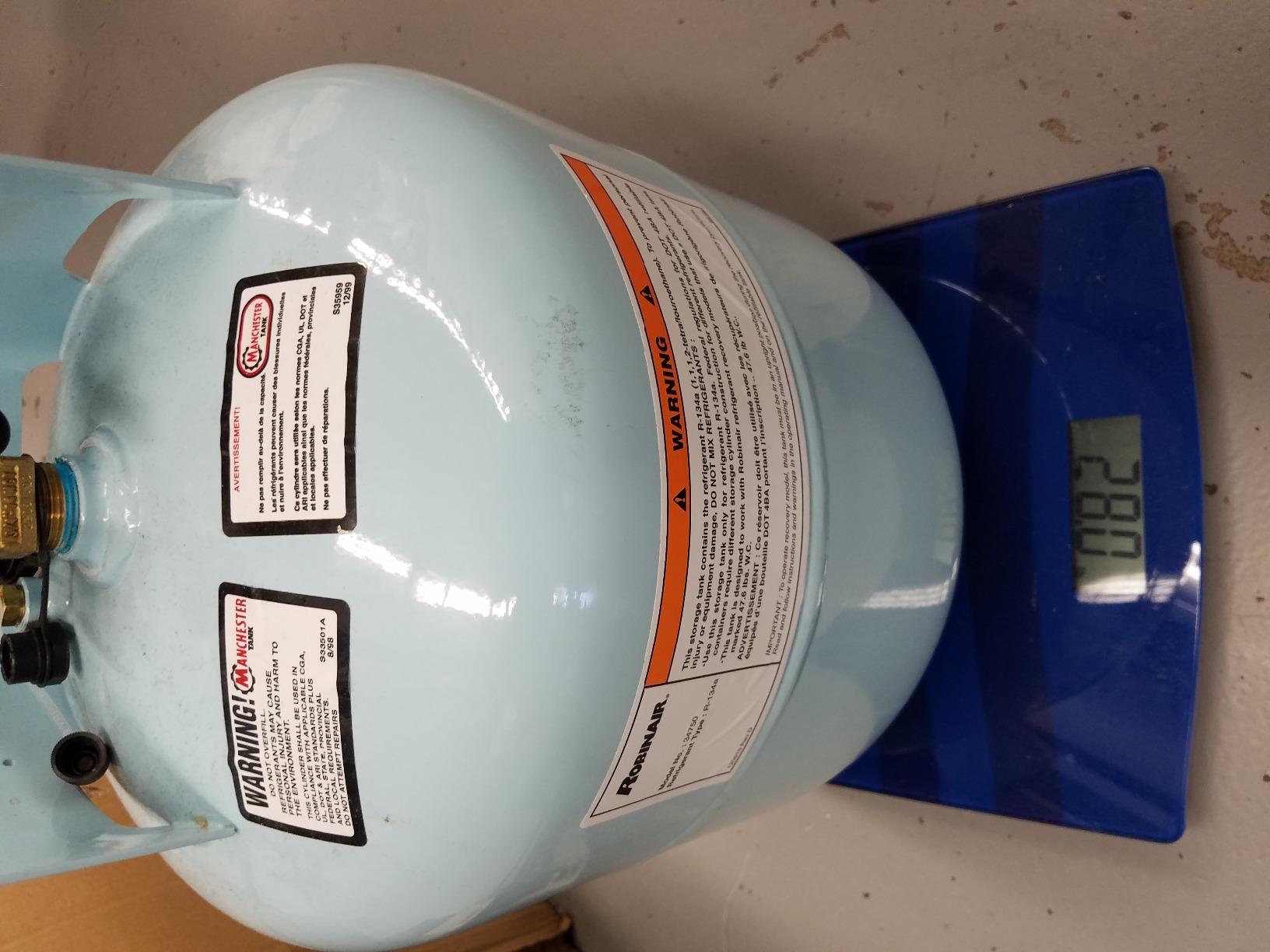 Robinair (34750) Empty Refrigerant Tank for 12134A, 34700, 34100 Series; Refrigerant not included customer photo 1