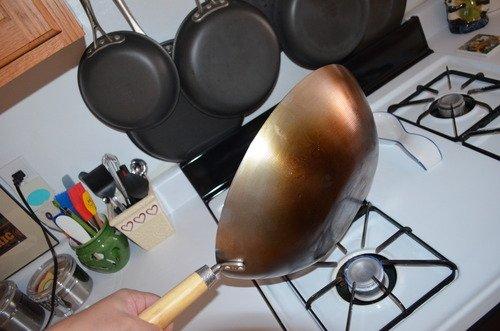 Helen's Asian Kitchen Carbon Steel Wok, 14-Inch, Flat Bottom Stir Fry Pan customer photo 2