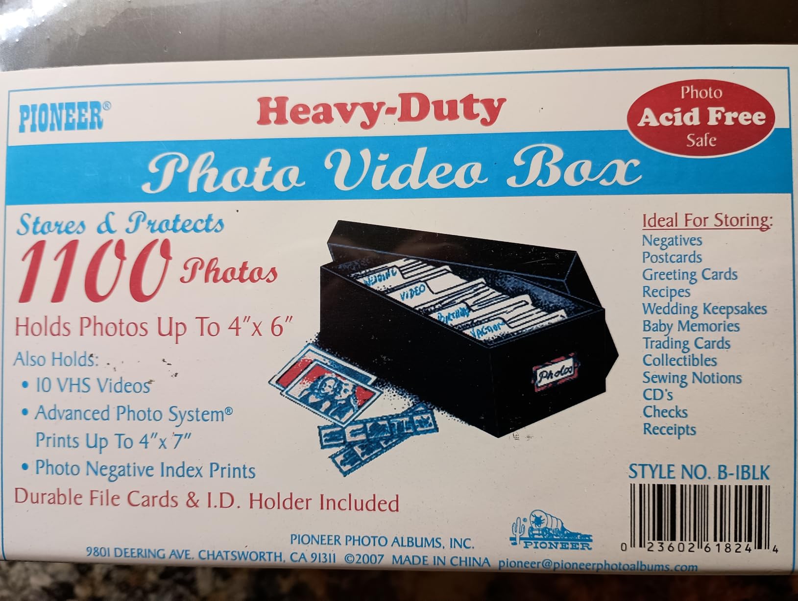 Pioneer Photo Albums Photo Storage Box, Black customer photo 1