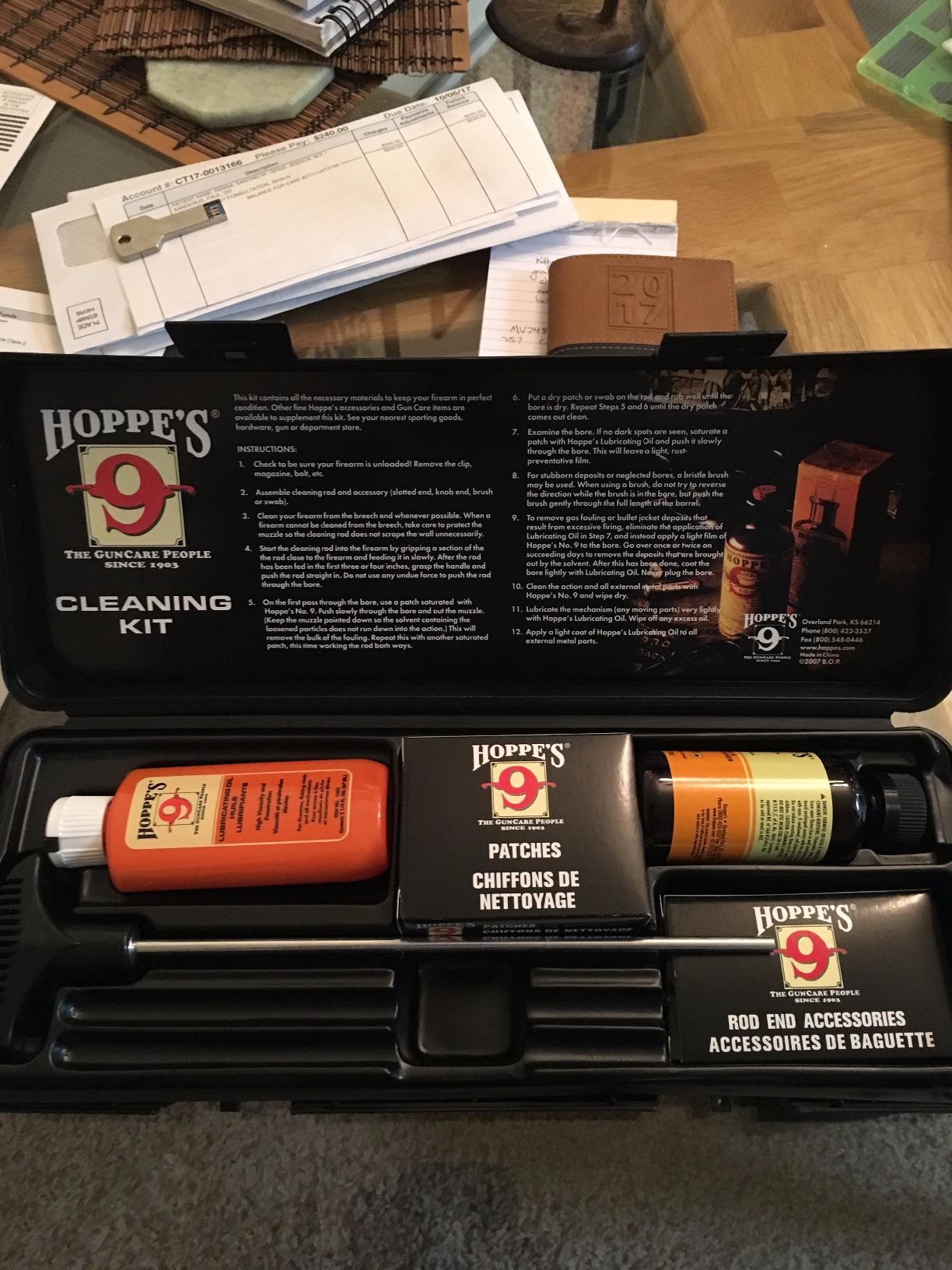 Hoppe's No. 9 Cleaning Kit with Aluminum Rod, .38/.357, 9mm, Box customer photo 1