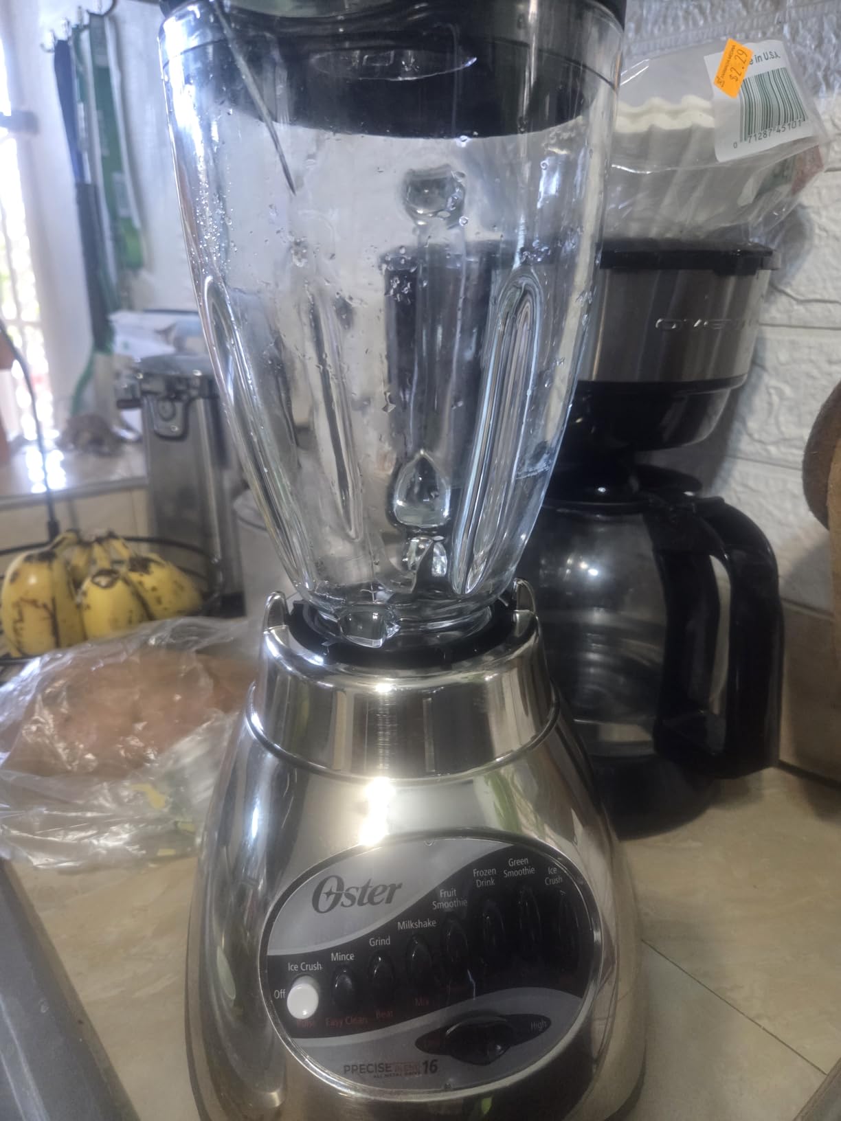 Oster Classic Series 16-Speed Blender with Food Chopper & 6-Cup Glass Jar, Countertop Kitchen Blender, Brushed Nickel customer photo 1