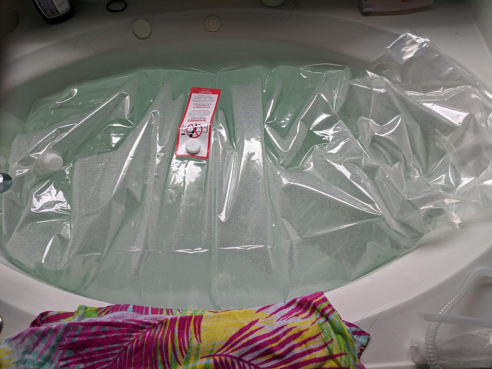 waterBOB Bathtub Emergency Water Storage Bladder Up To 100 Gallon Capacity - Food Grade Liner with Hand Pump for Hurricane and Disaster Preparedness - BPA Free Drinking Water Container customer photo 2