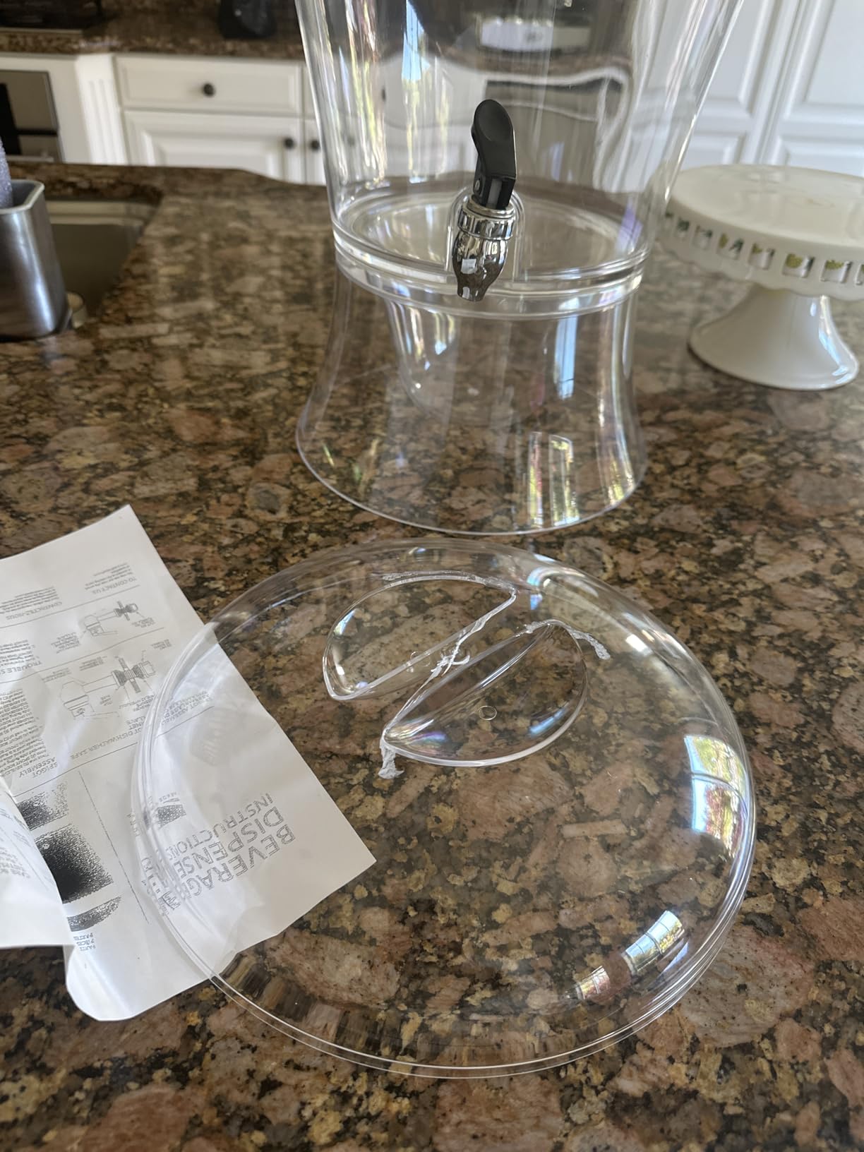 Creativeware 3-Gallon Beverage Dispenser- Poly Prop Beverage Dispenser, Clear customer photo 1