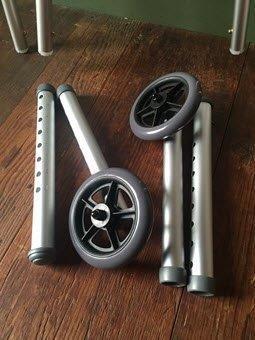 Drive Medical Two-Button Folding Walker with Wheels, Height Adjustable customer photo 1