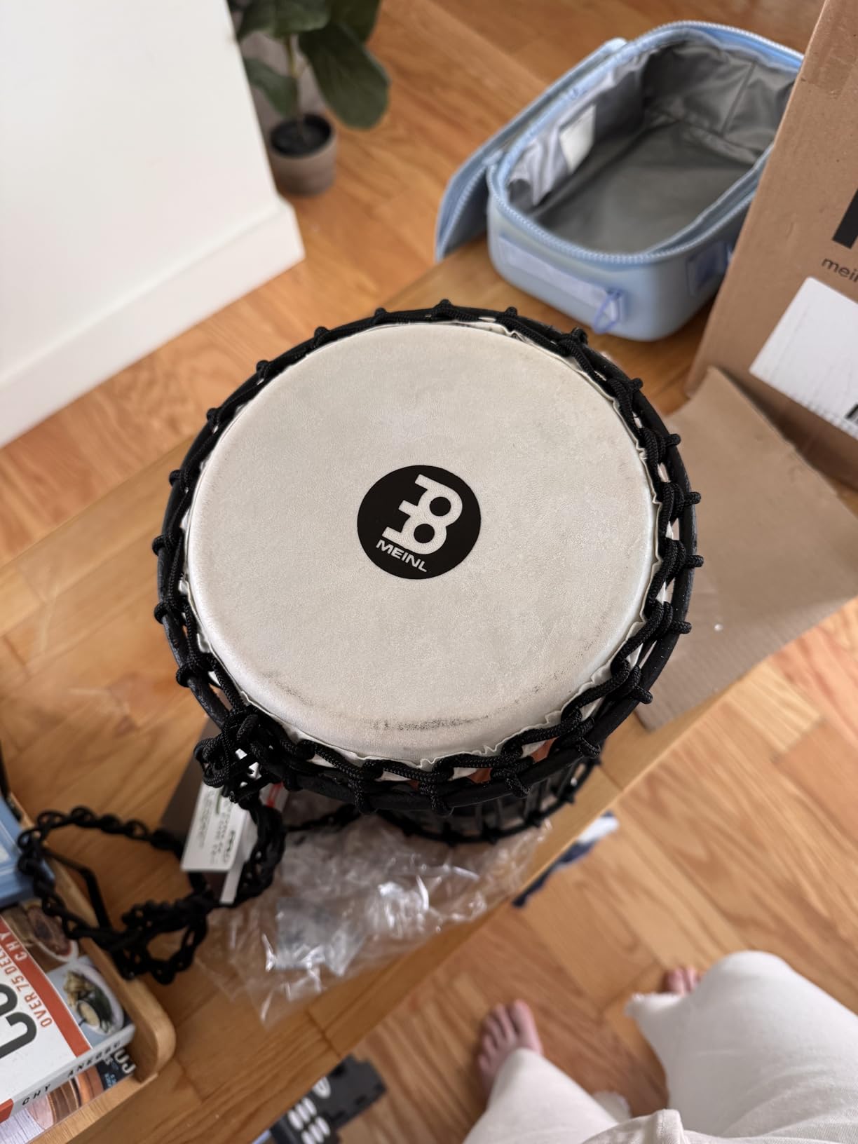 Meinl African Talking Drum with Mahogany Wood Shell and Wooden Beater - NOT MADE IN CHINA - Medium Size Goat Skin Heads, 2-YEAR WARRANTY (ATD-M) customer photo 1