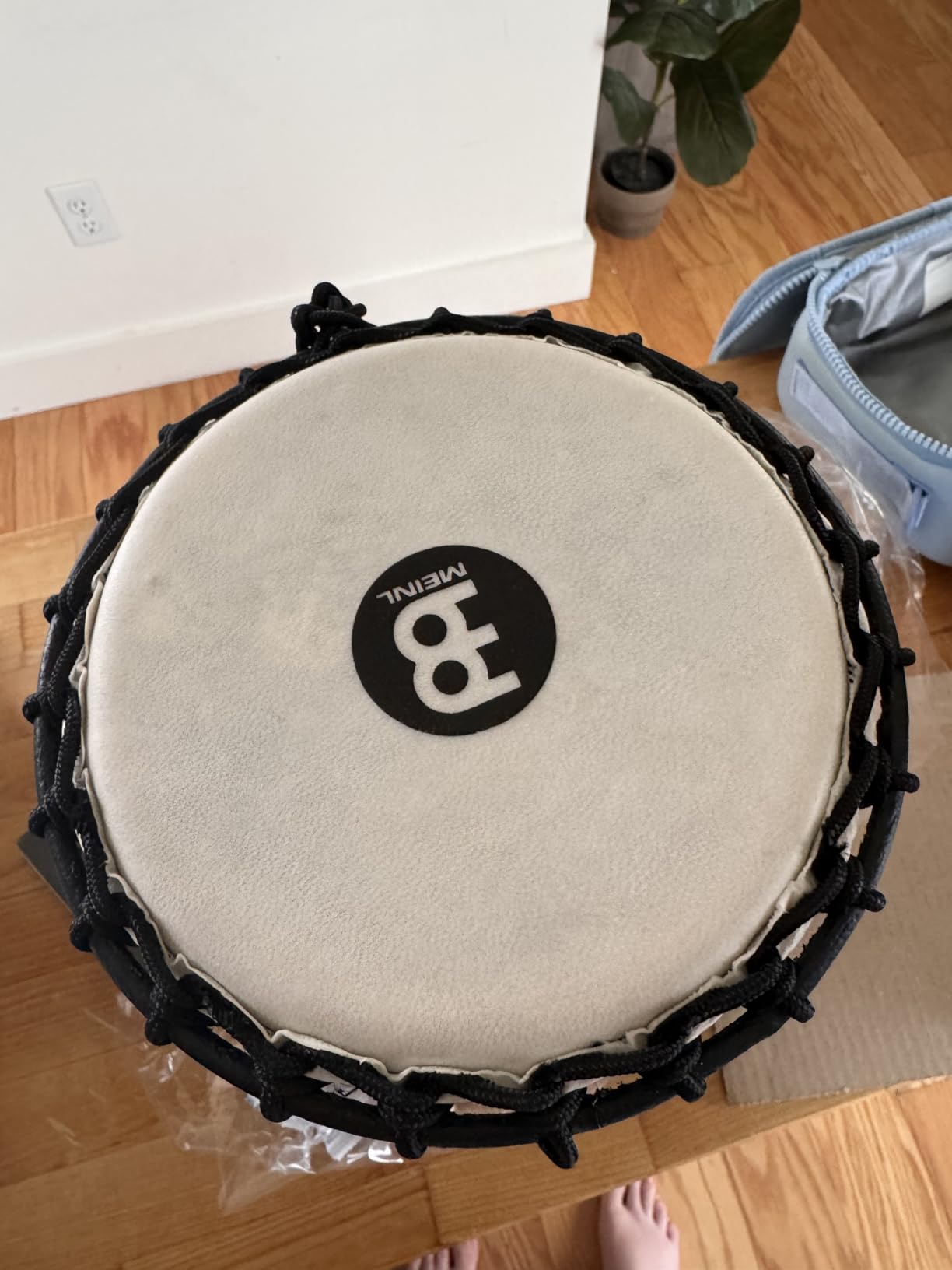 Meinl African Talking Drum with Mahogany Wood Shell and Wooden Beater - NOT MADE IN CHINA - Medium Size Goat Skin Heads, 2-YEAR WARRANTY (ATD-M) customer photo 2