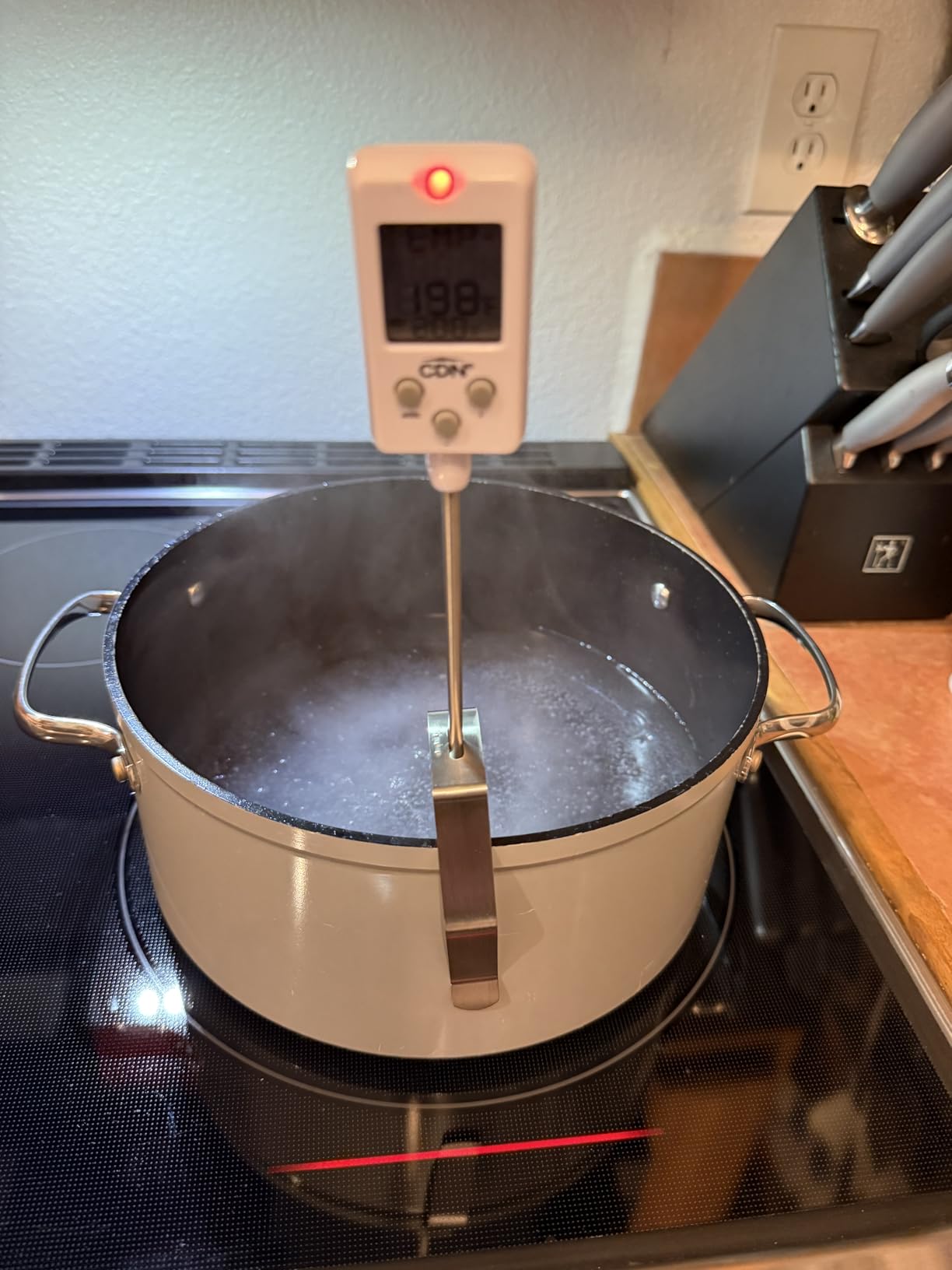 CDN Digital Thermometer Long 8'' Stainless Steel Stem, Adjustable Pot Clip, Preset Candy Stages with Audio/Visual Alerts, Instant Read For Cooking, Deep Frying & Oil - DTC450 customer photo 1